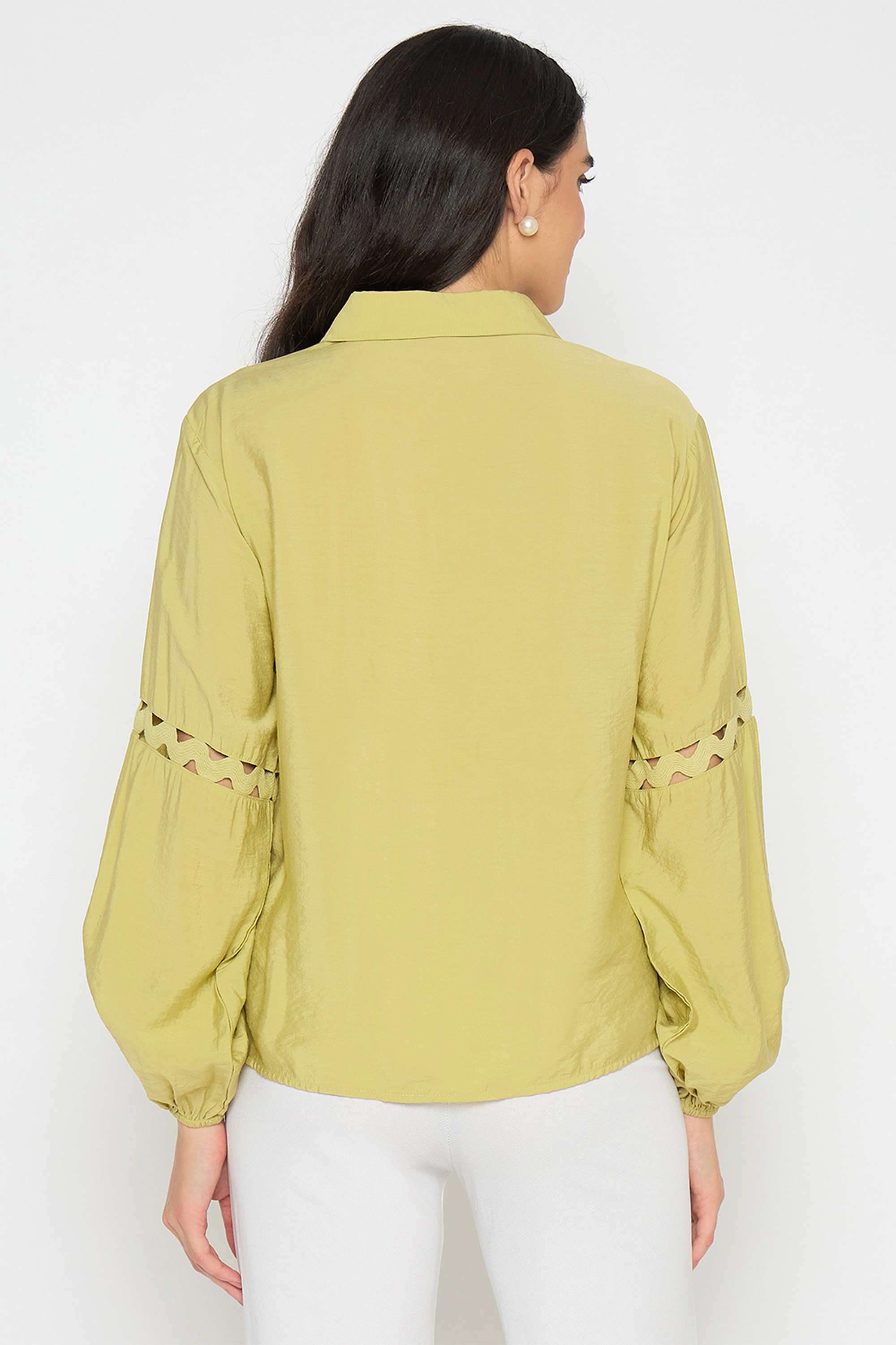 Embroidered-Classic-Collar-Rayon-Women-s-Casual-Wear-Shirt