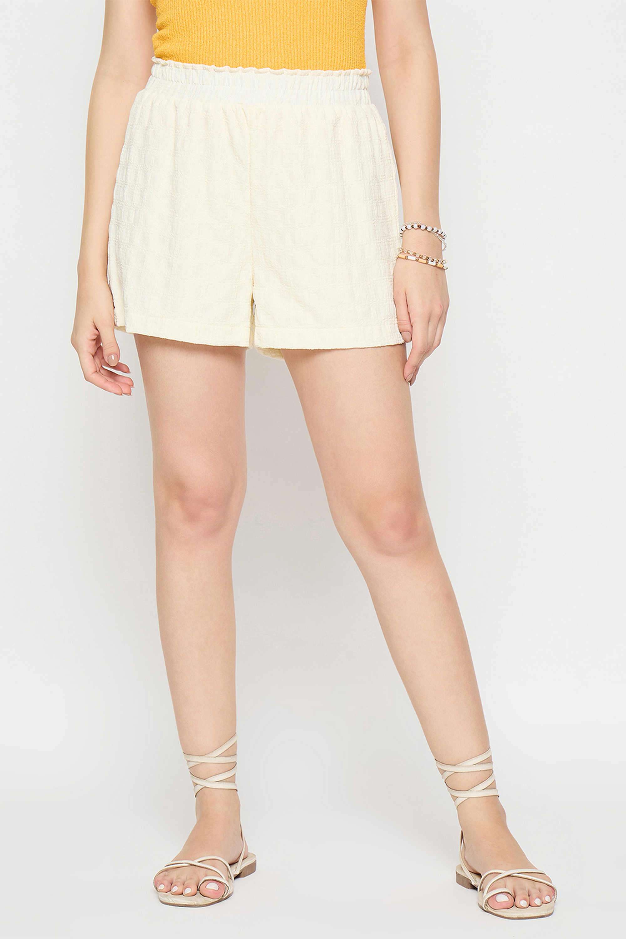 Solid-Regular-Fit-Cotton-Women-s-Casual-Wear-Shorts