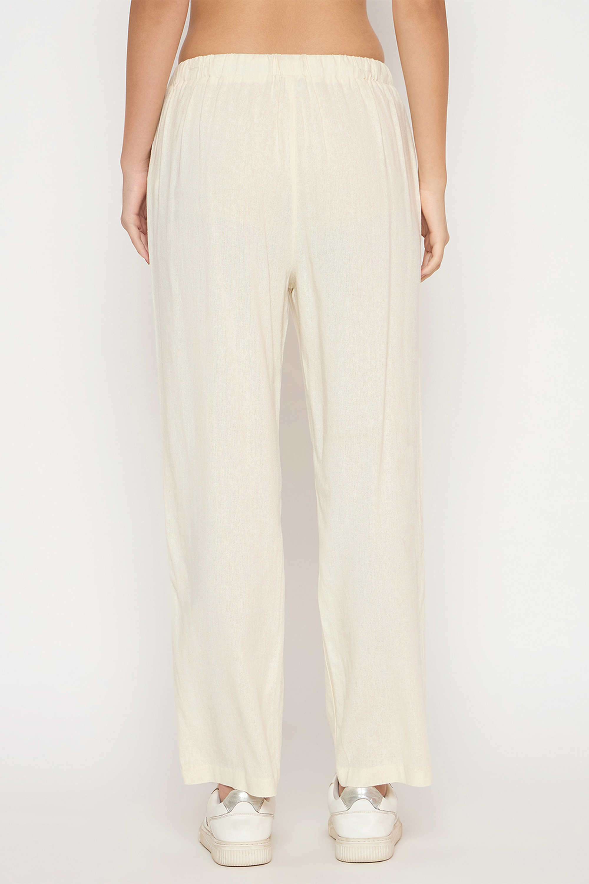 Solid-Straight-Fit-Rayon-Women-s-Casual-Wear-Trousers