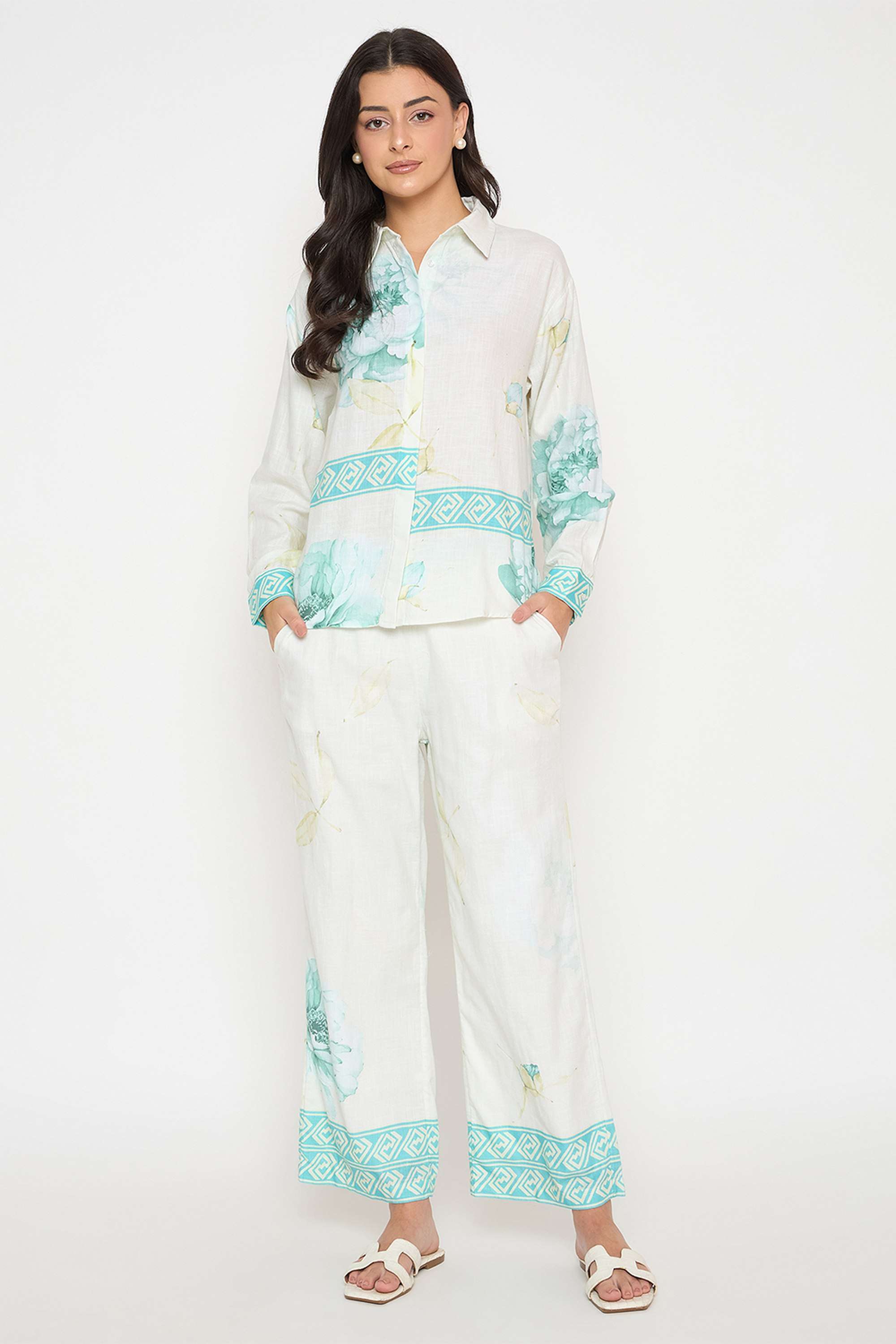 Floral-Ankle-Length-Cotton-Women-s-Co-Ord-Set