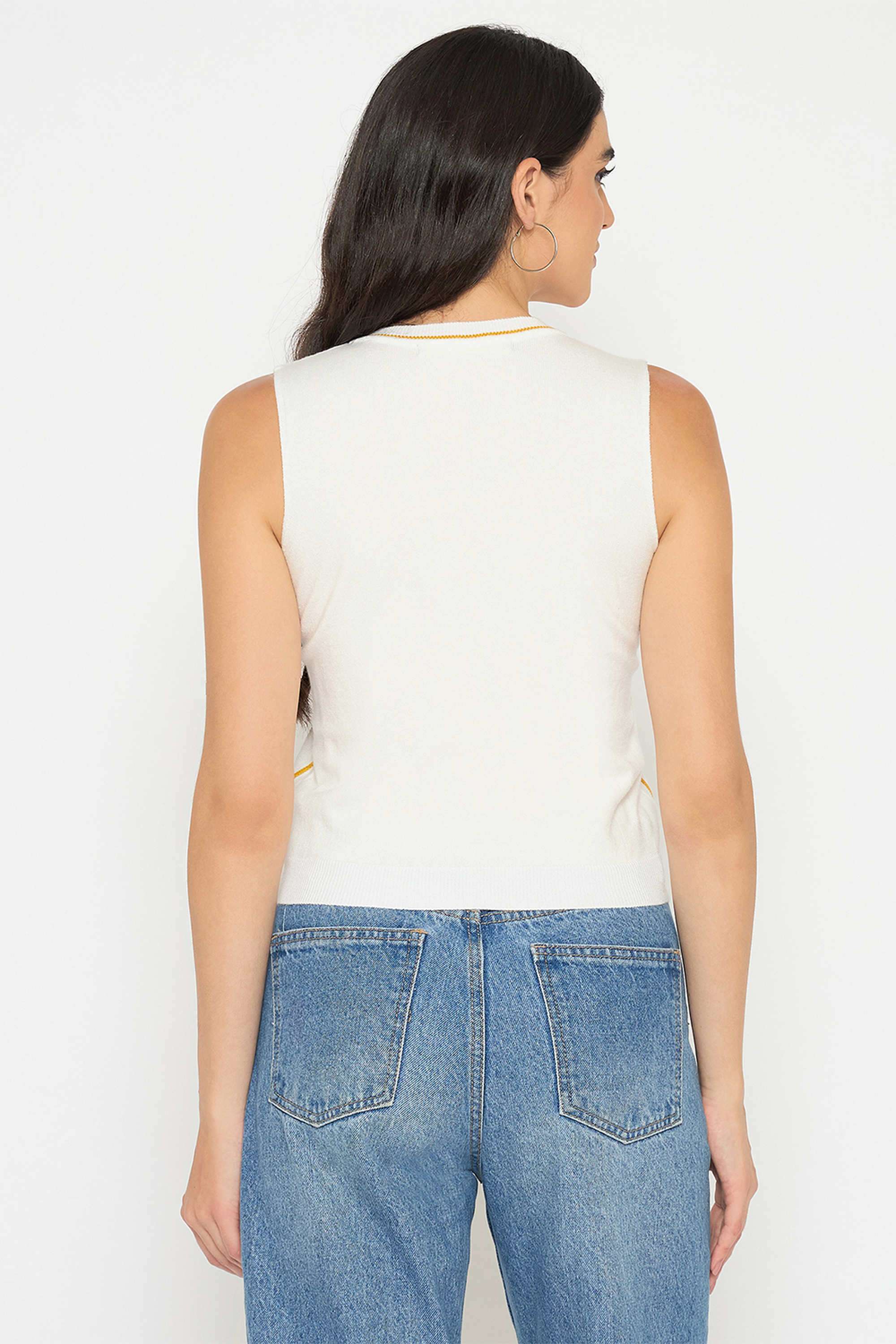 Textured-Viscose-Round-Neck-Women-s-Top