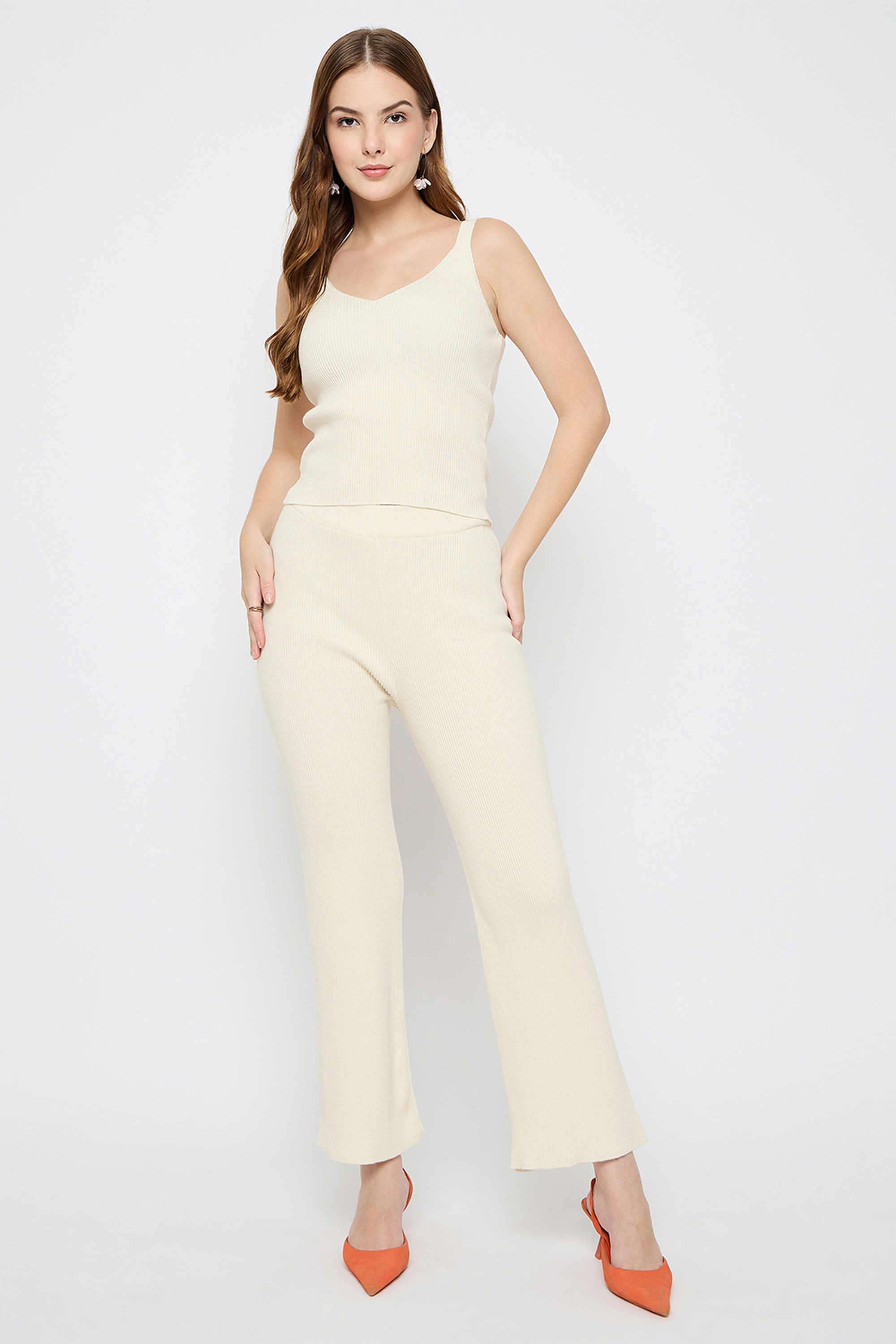 Solid-Cotton-Women-s-Casual-Wear-Co-Ord-Set