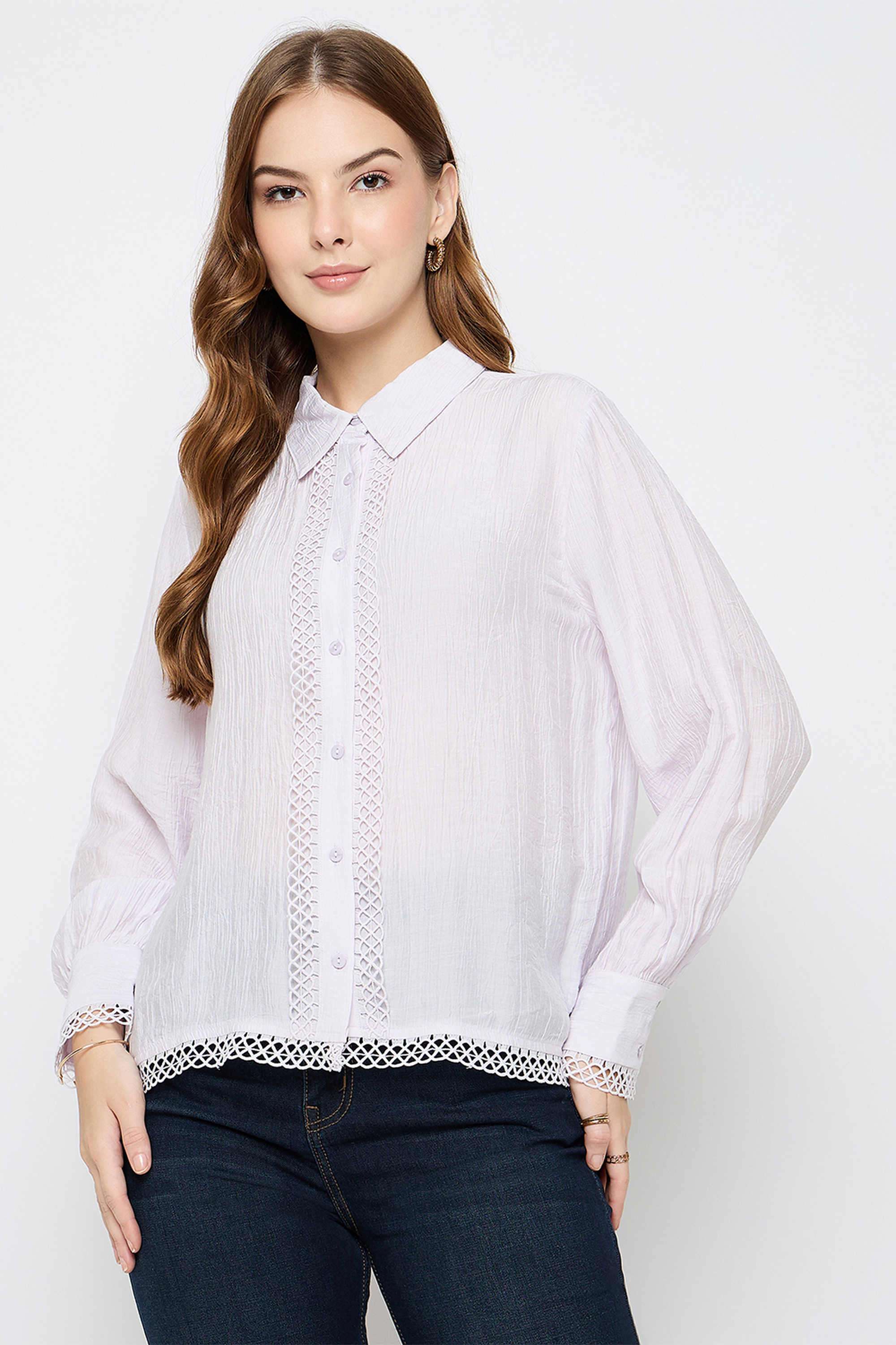 Solid-Rayon-Women-s-Shirt