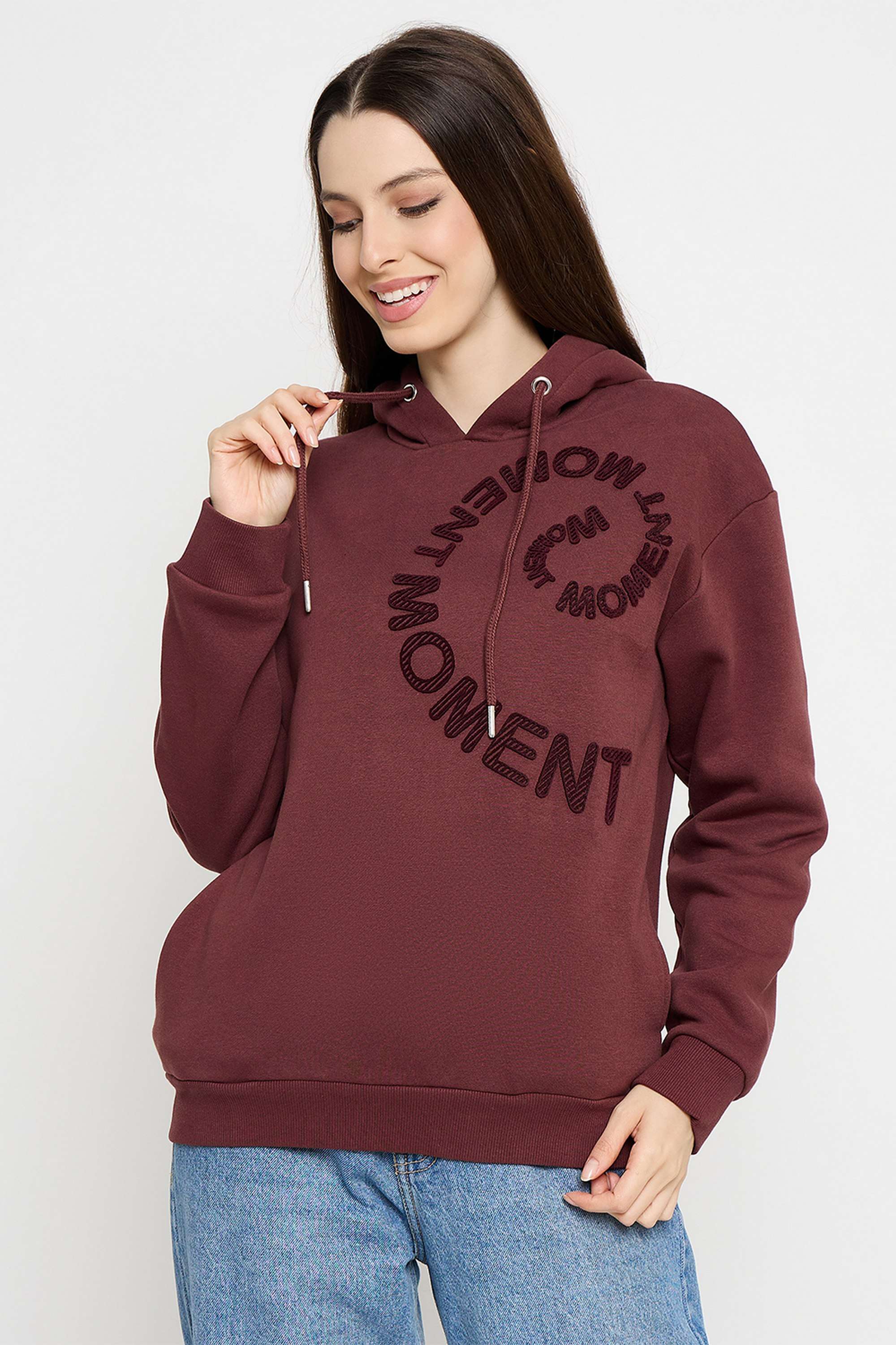 Typographic-Cotton-Hooded-Women-s-Sweatshirt