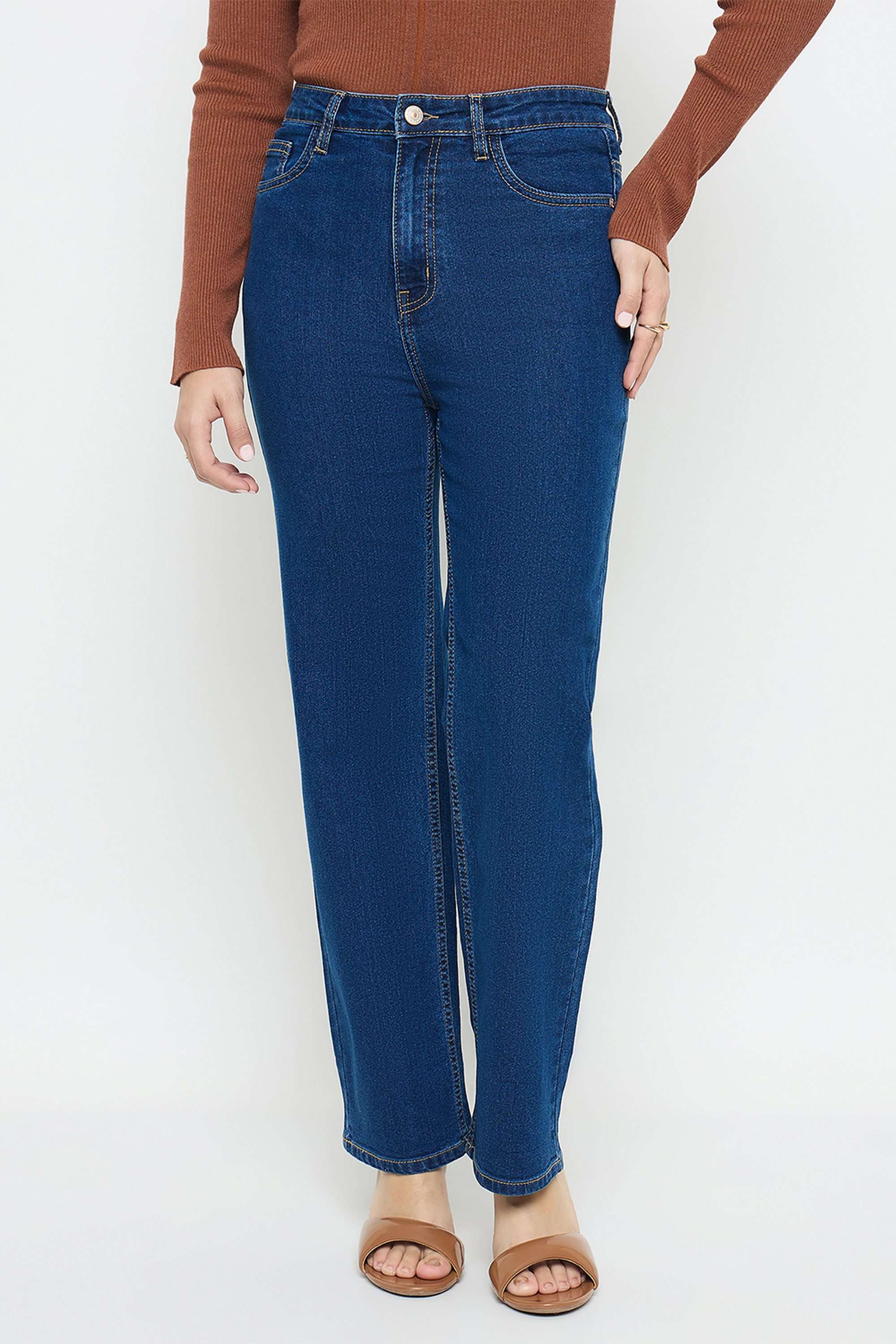 Mid-Rise-Light-Wash-cotton-Skinny-Fit-Women-Jeans