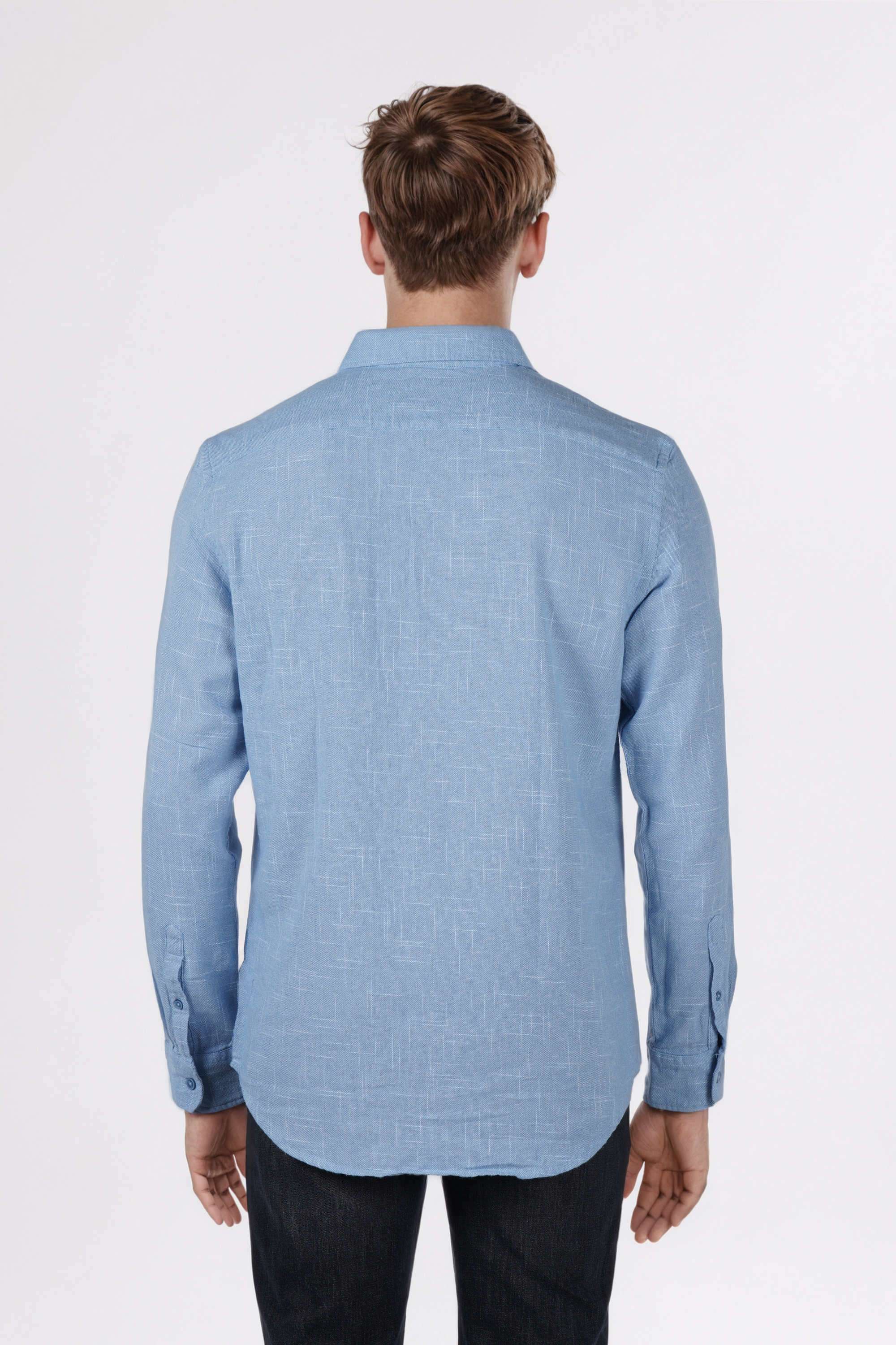 Solid-Cotton-Regular-Fit-Men-s-Casual-Wear-Shirt