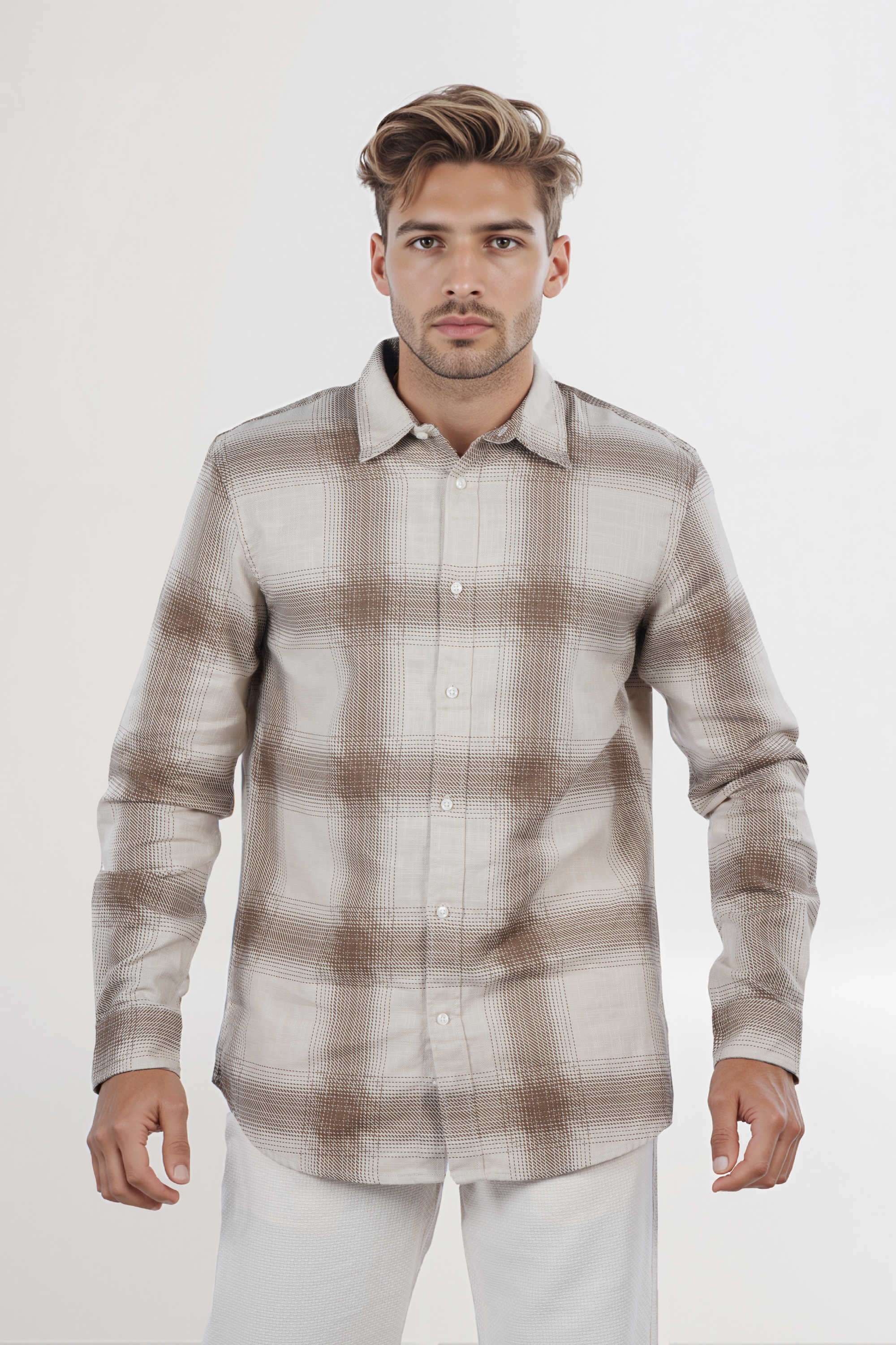 Checks-Cotton-Regular-Fit-Men-s-Casual-Wear-Shirt