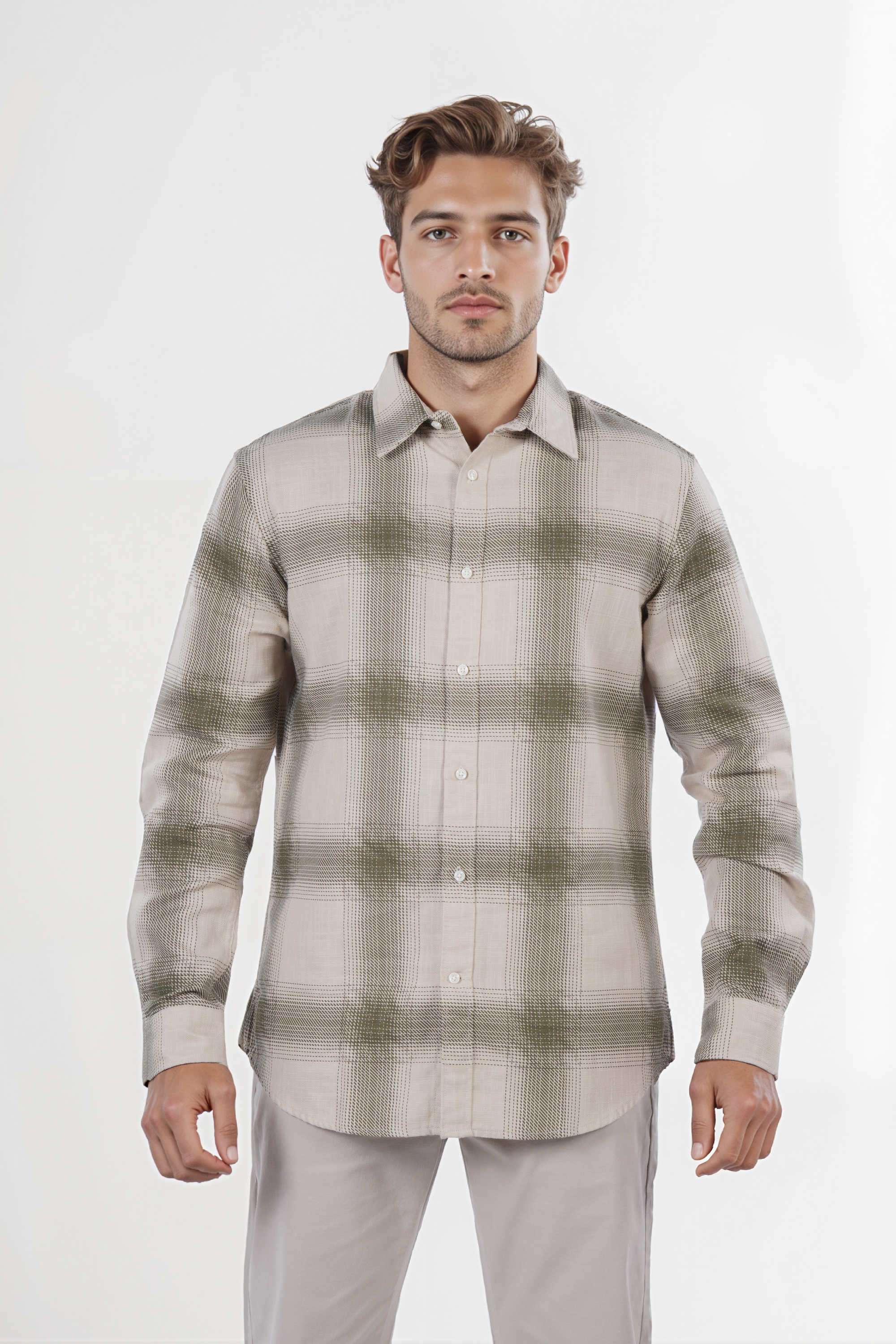 Checks-Cotton-Regular-Fit-Men-s-Casual-Wear-Shirt
