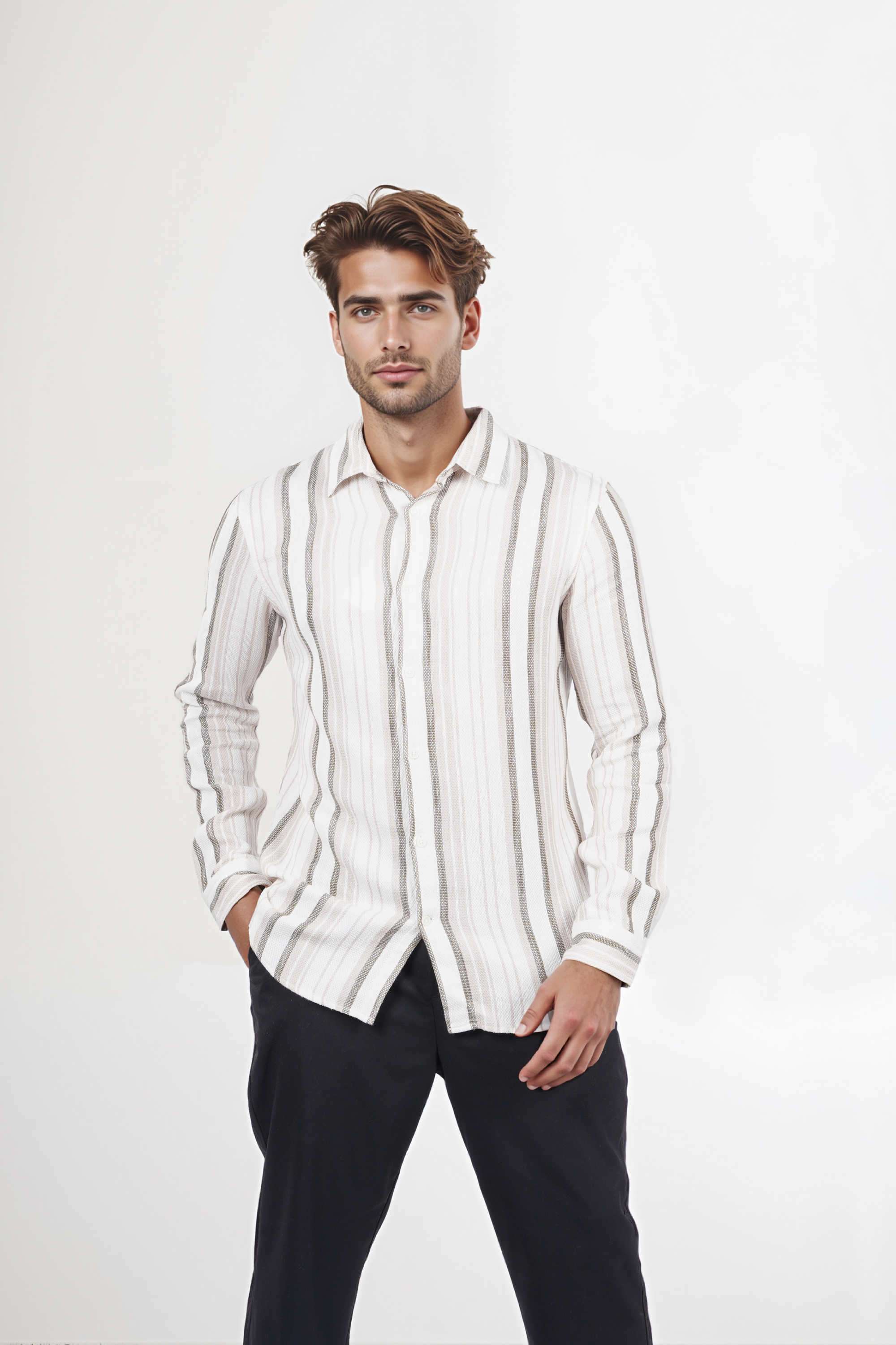Stripes-Cotton-Regular-Fit-Men-s-Casual-Wear-Shirt