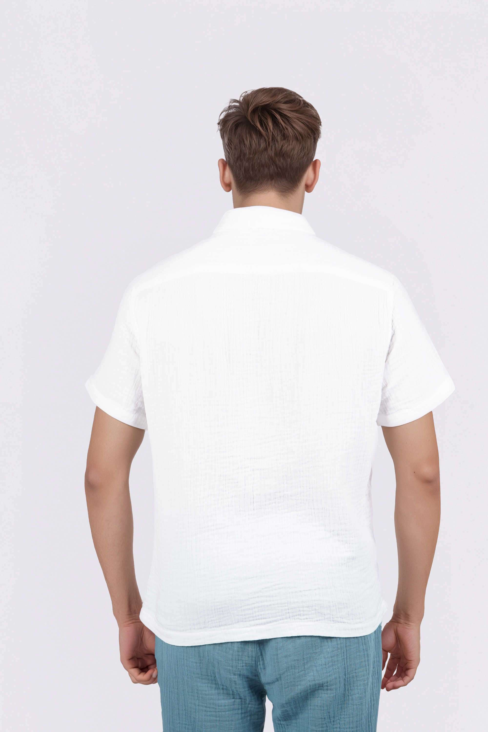 Solid-Cotton-Regular-Fit-Men-s-Casual-Wear-Shirt