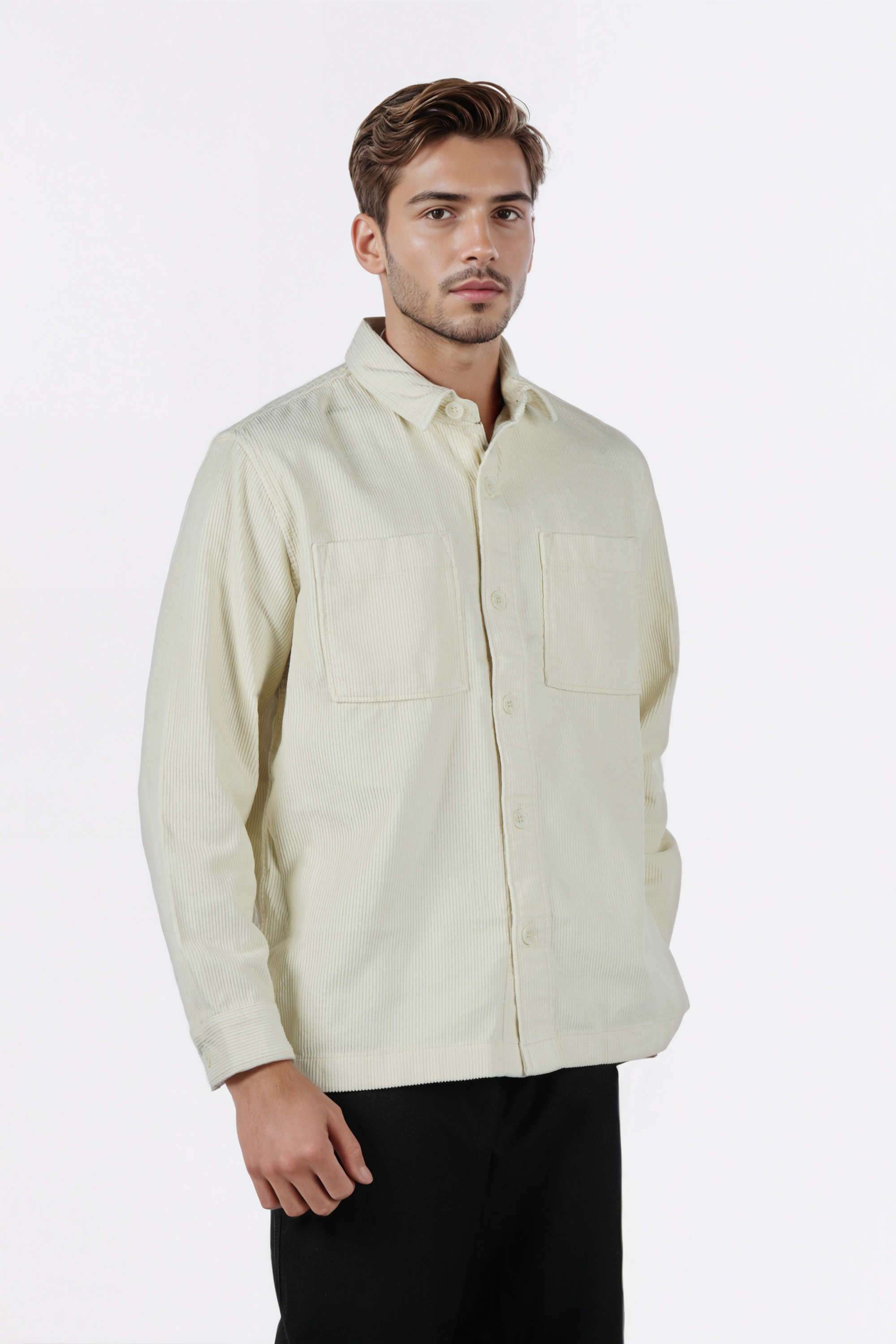 Solid-Cotton-Regular-Fit-Men-s-Casual-Wear-Shirt