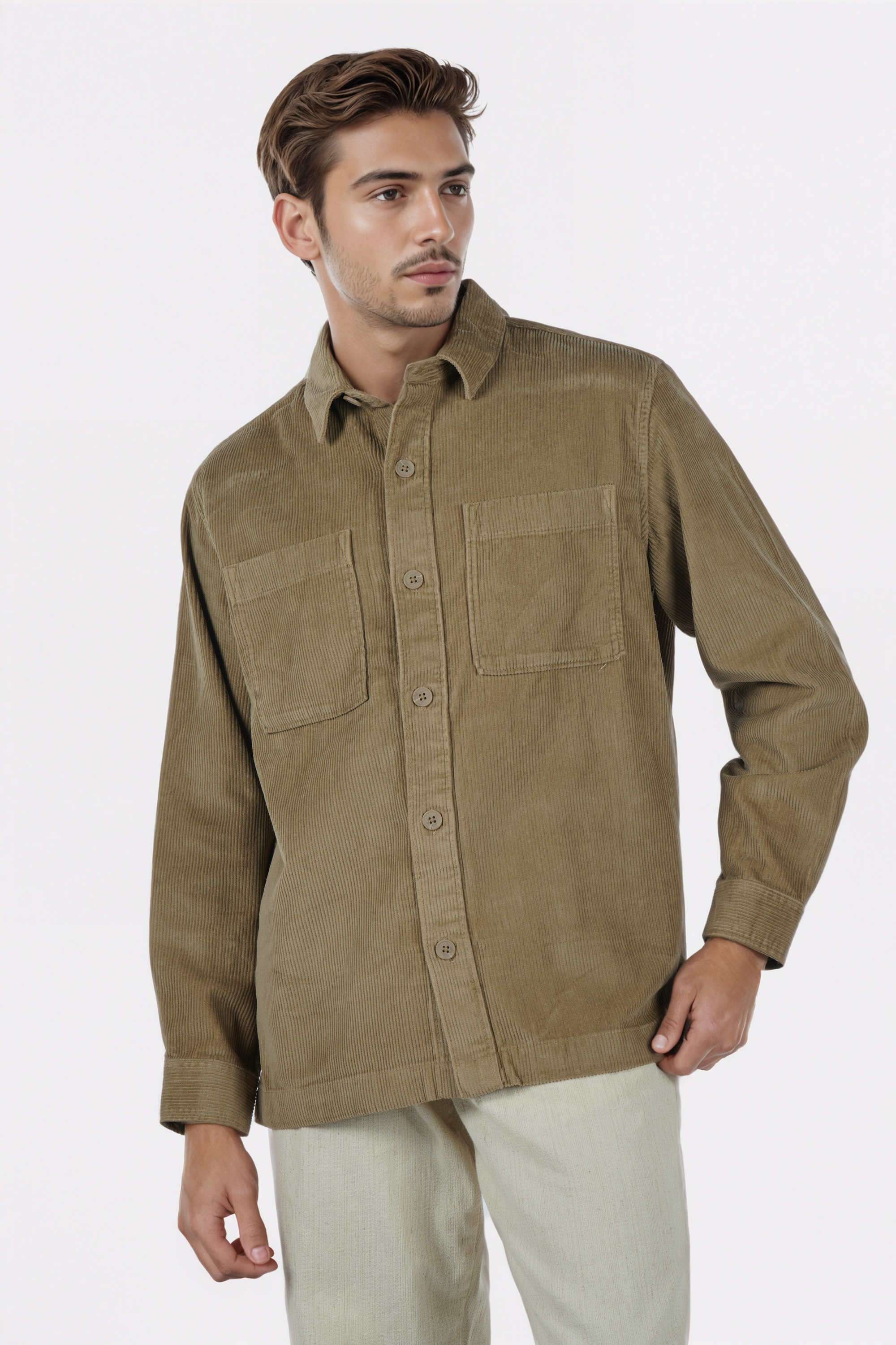 Solid-Cotton-Regular-Fit-Men-s-Casual-Wear-Shirt