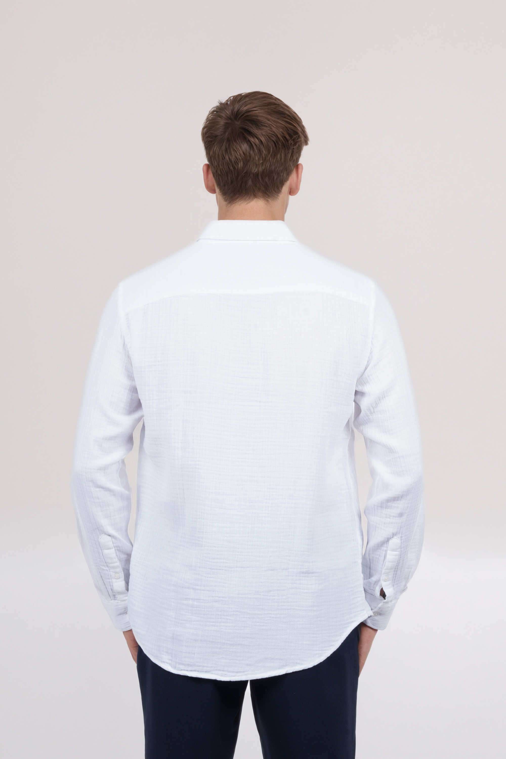 Solid-Cotton-Regular-Fit-Men-s-Casual-Wear-Shirt