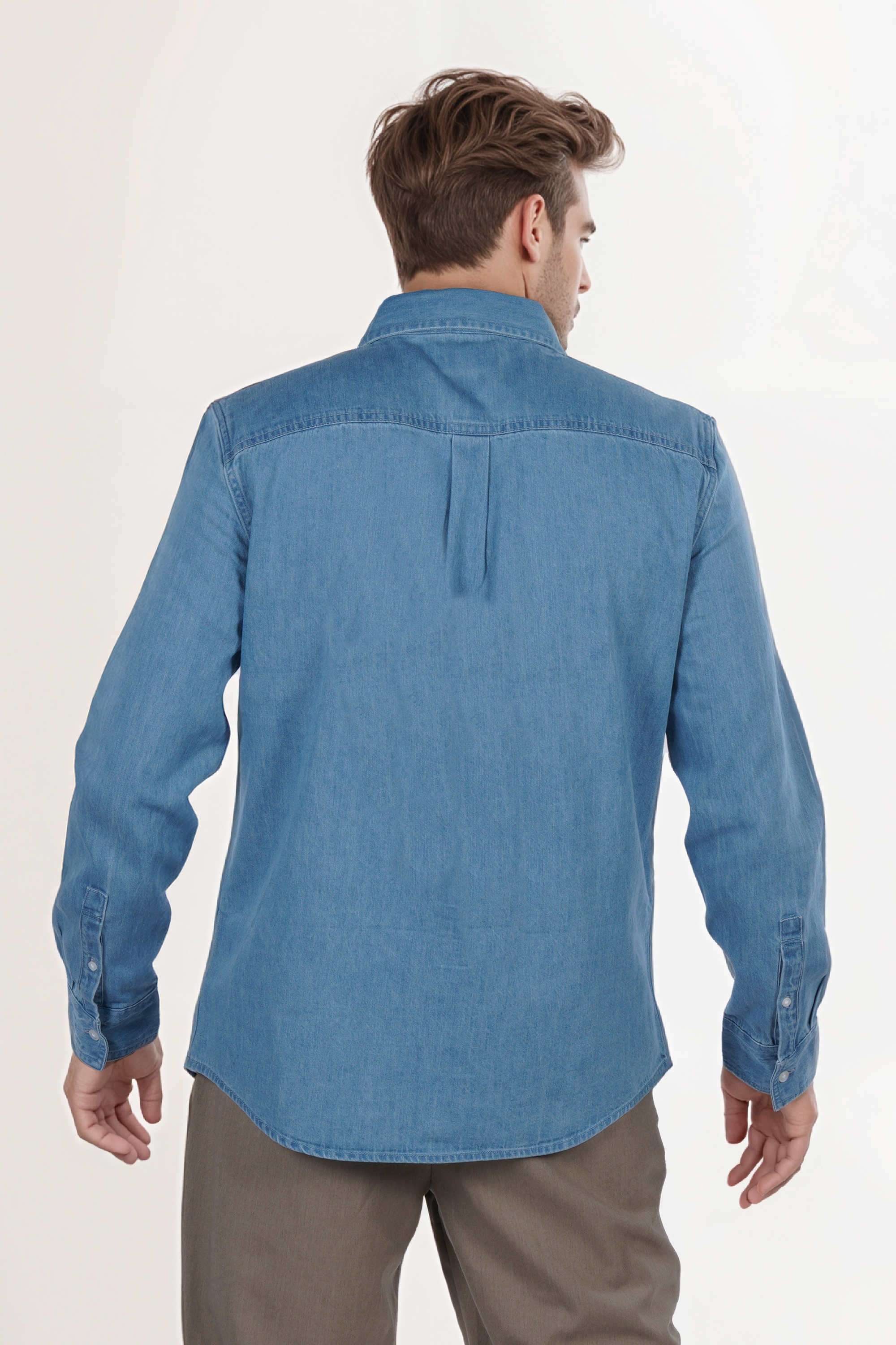 Solid-Cotton-Regular-Fit-Men-s-Casual-Wear-Shirt