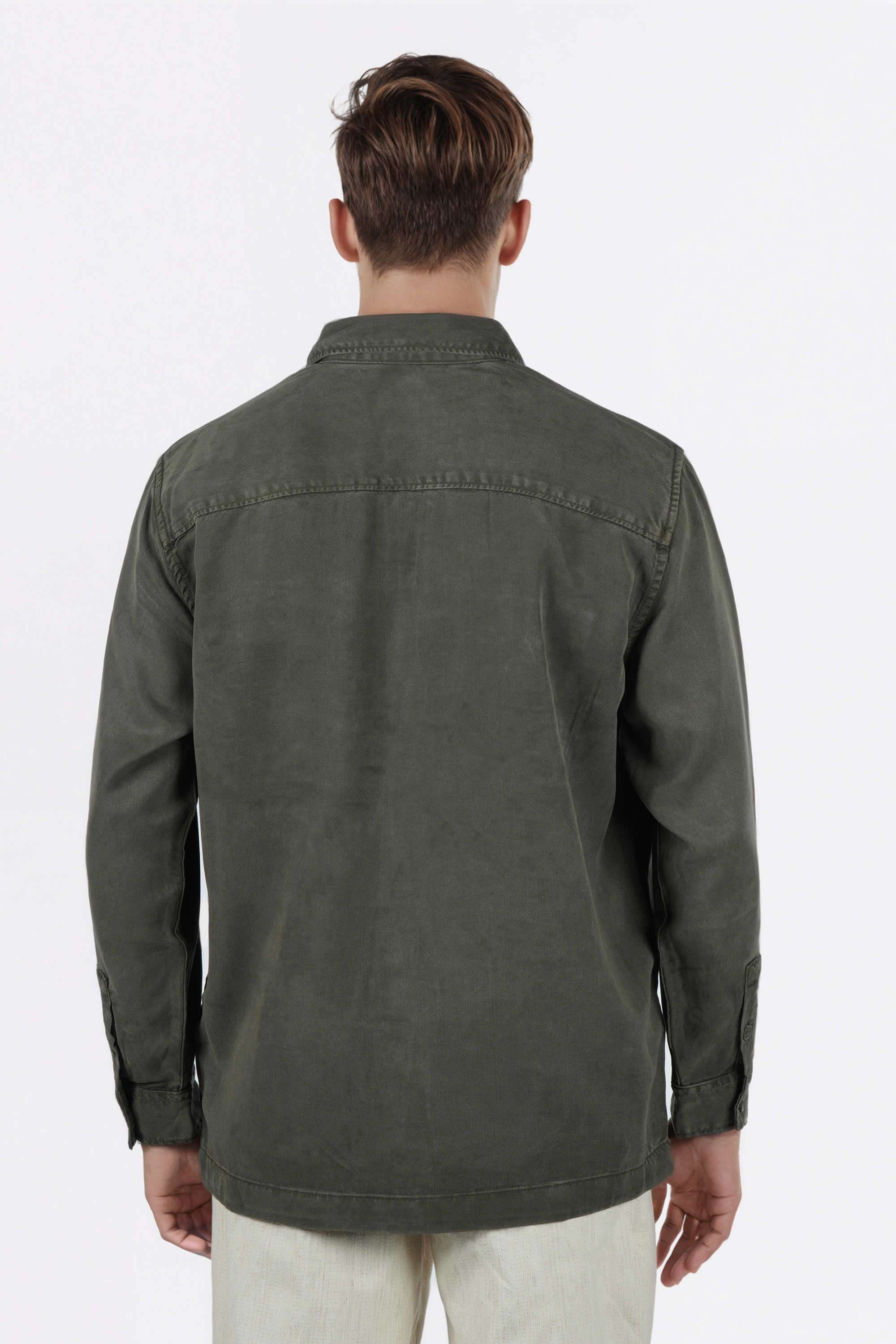 Solid-Cotton-Regular-Fit-Men-s-Casual-Wear-Shirt