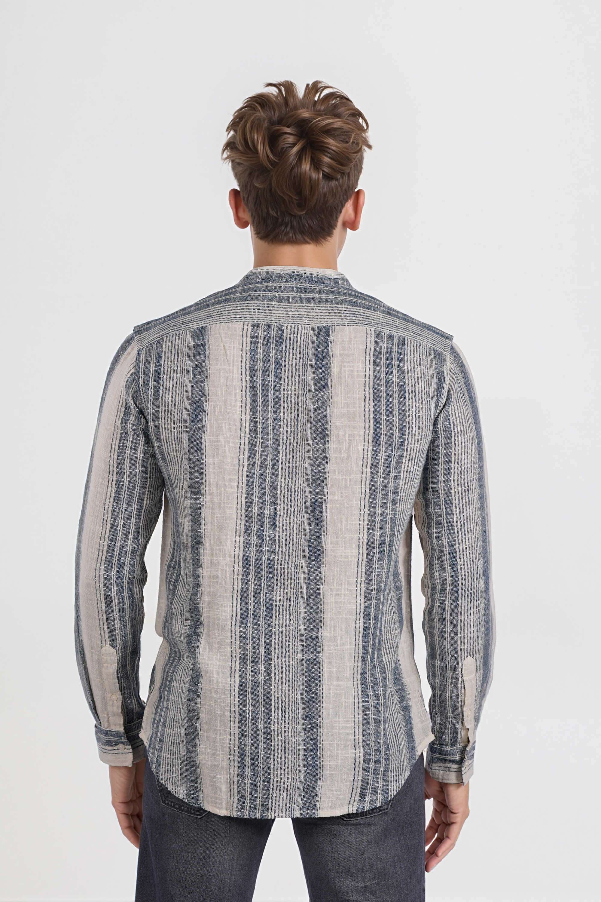 Stripes-Cotton-Regular-Fit-Men-s-Casual-Wear-Shirt