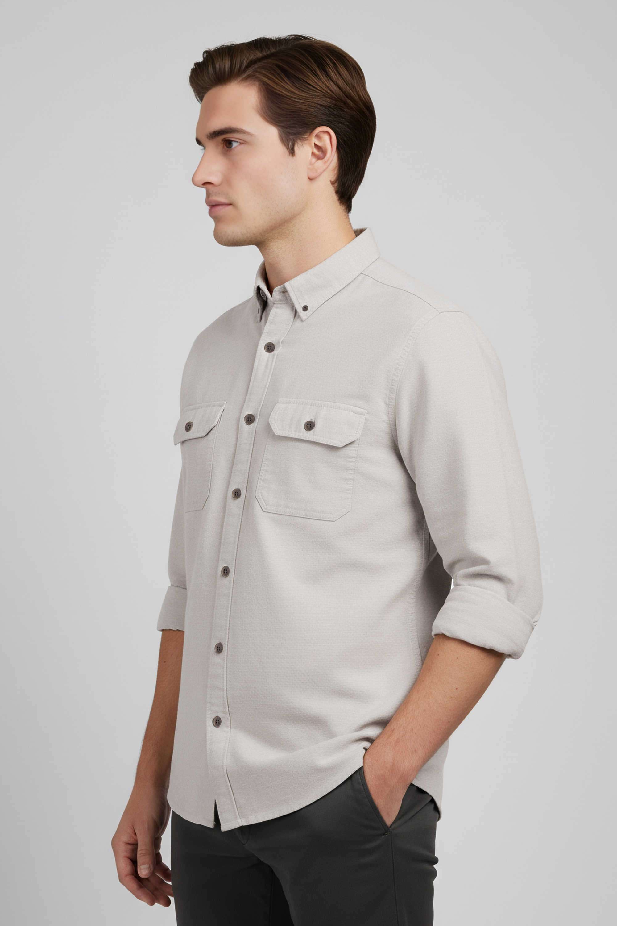 Solid-Cotton-Regular-Fit-Men-s-Casual-Shirt