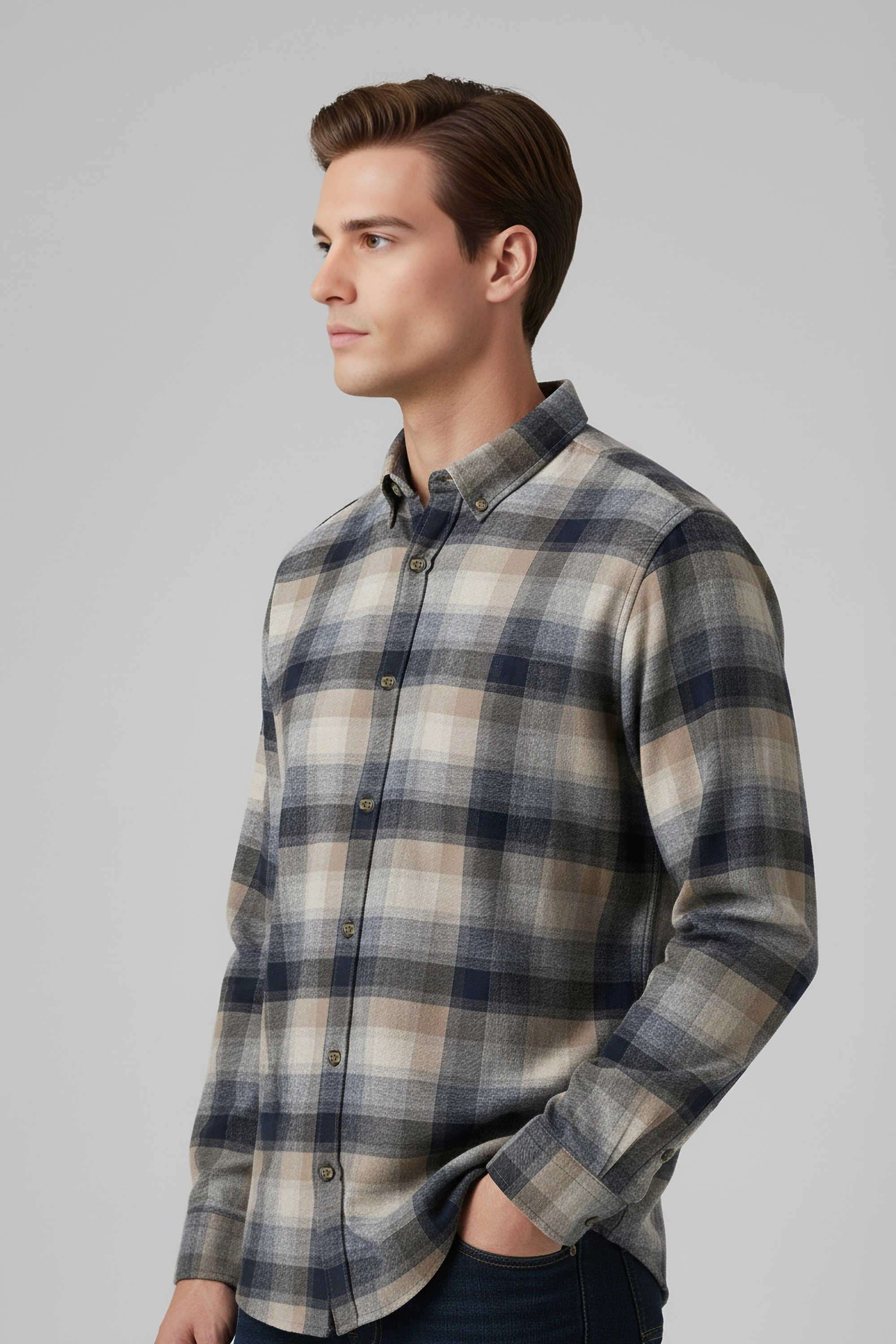Solid-Cotton-Regular-Fit-Men-s-Casual-Shirt