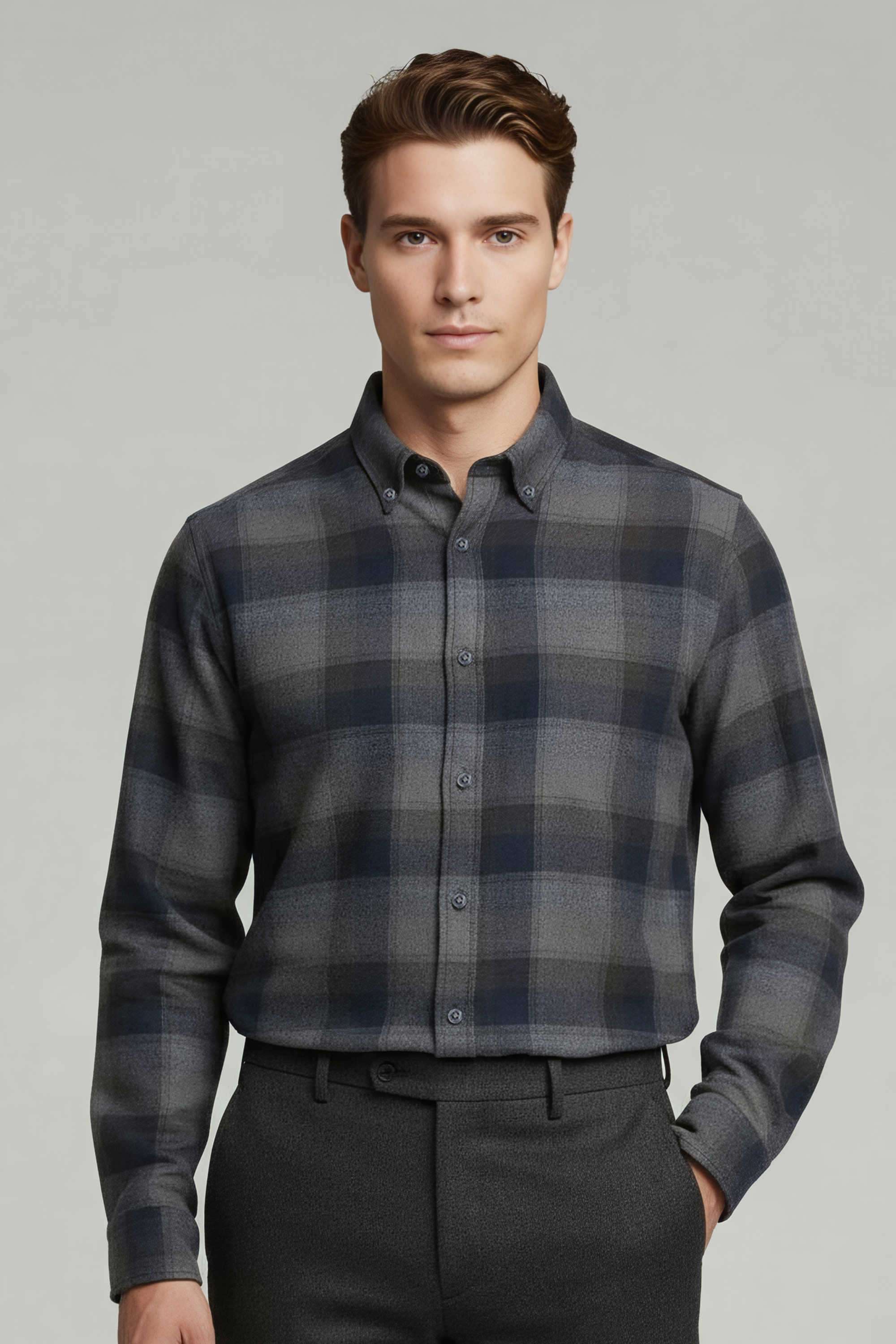 Solid-Cotton-Regular-Fit-Men-s-Casual-Shirt