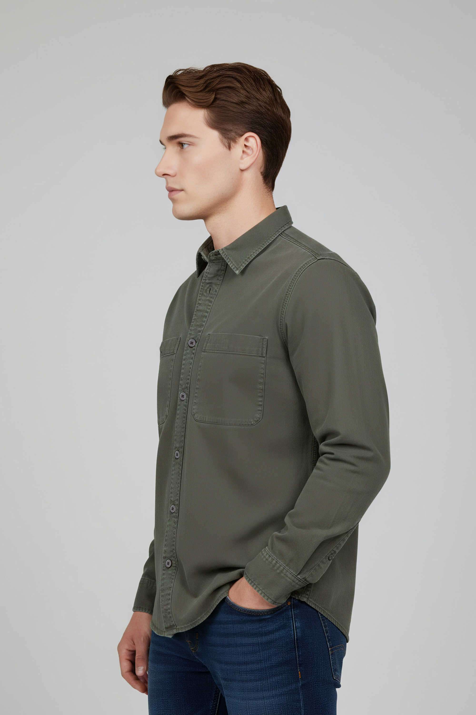 Solid-Cotton-Regular-Fit-Men-s-Casual-Shirt