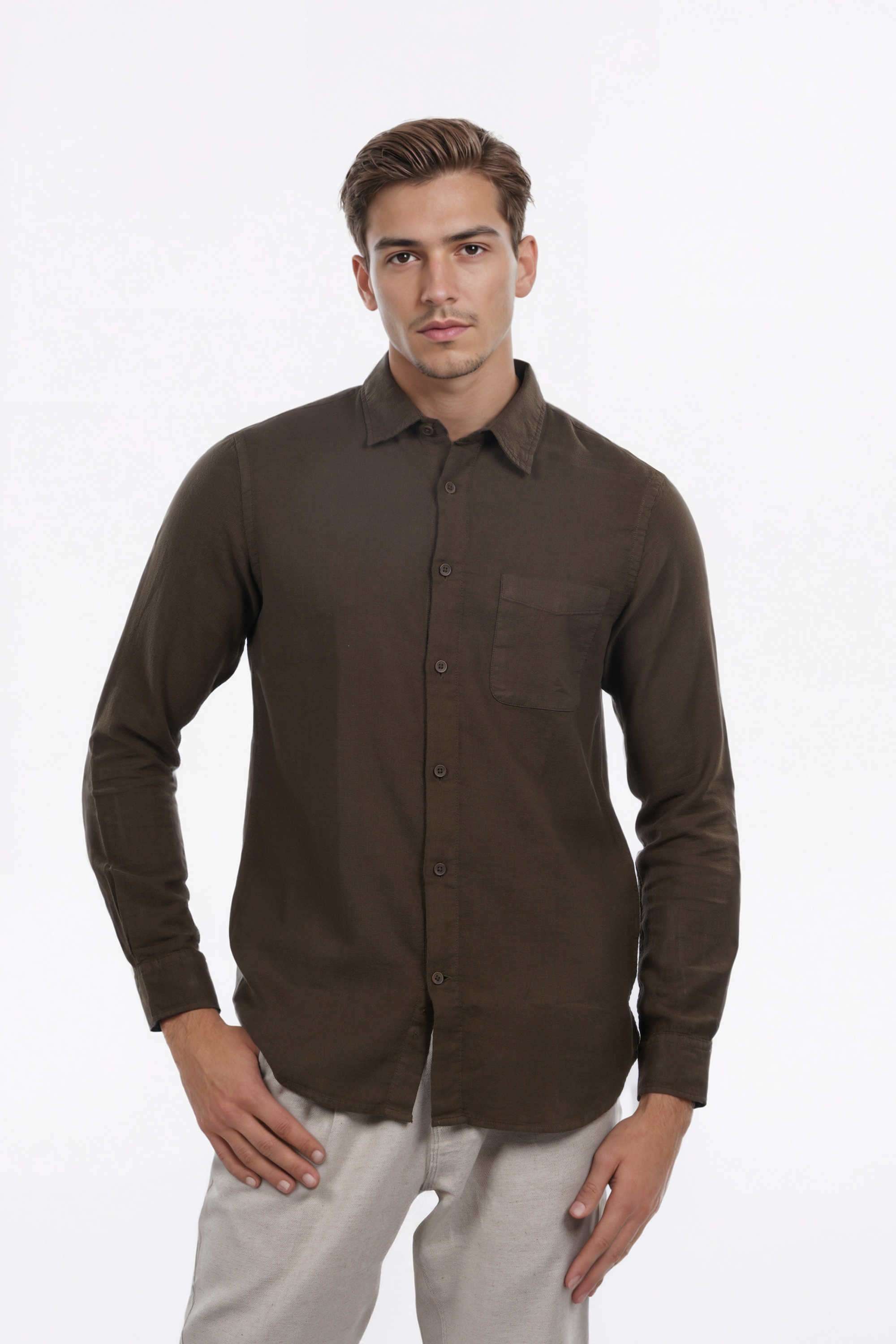 Textured-Cotton-Regular-Fit-Men-s-Casual-Wear-Shirt