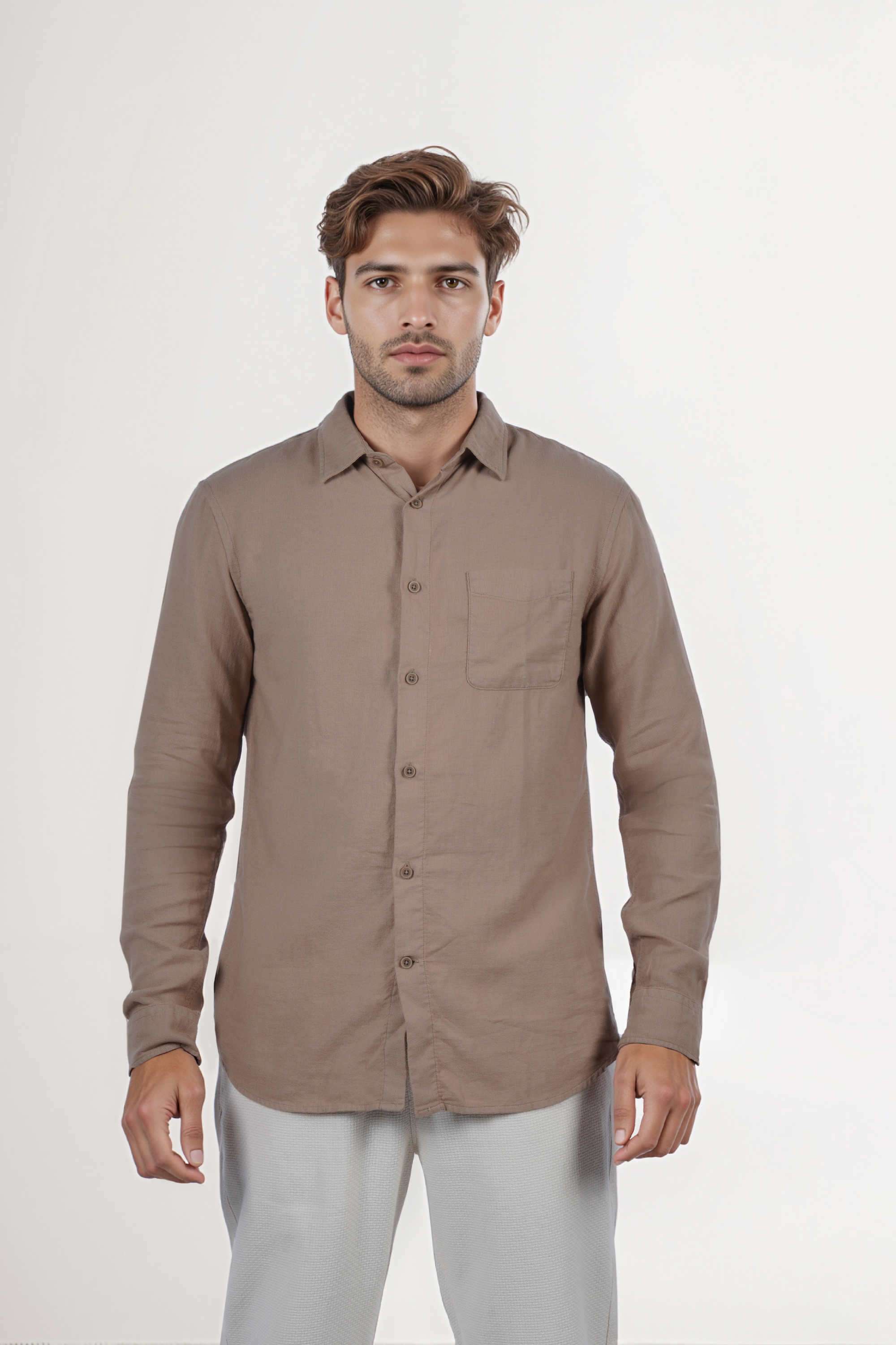 Textured-Cotton-Regular-Fit-Men-s-Casual-Wear-Shirt