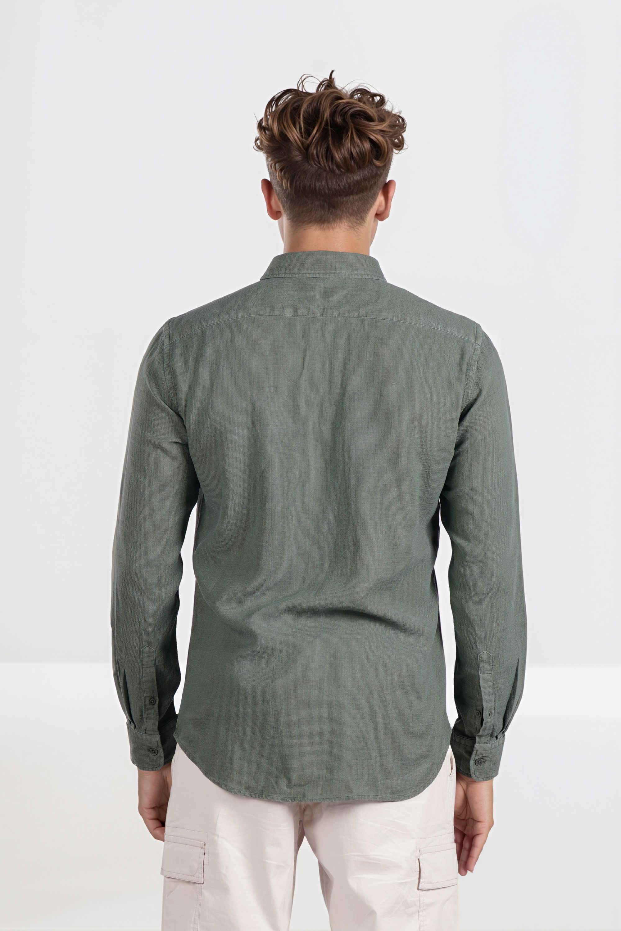 Textured-Cotton-Regular-Fit-Men-s-Casual-Wear-Shirt