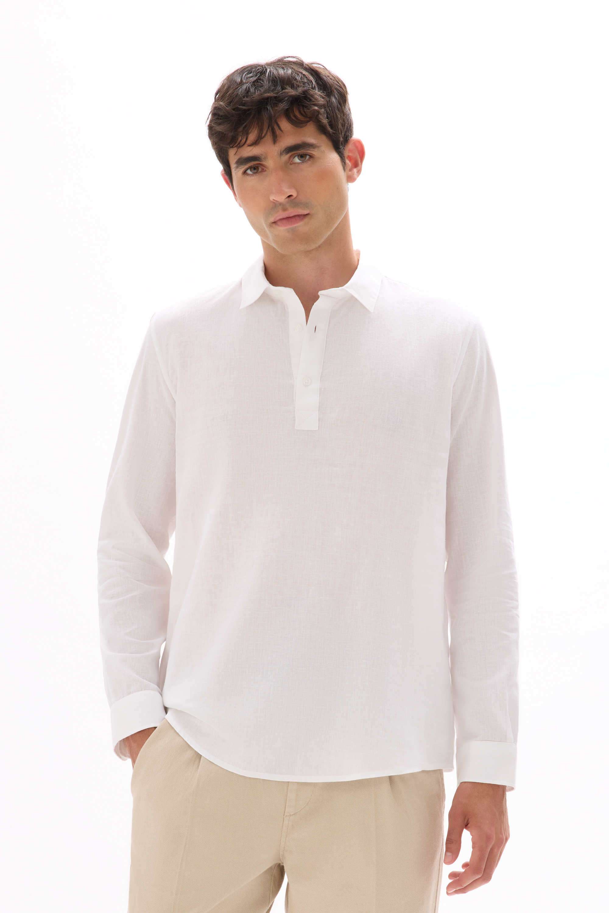 Solid-Cotton-Regular-Fit-Men-s-Casual-Wear-Shirt