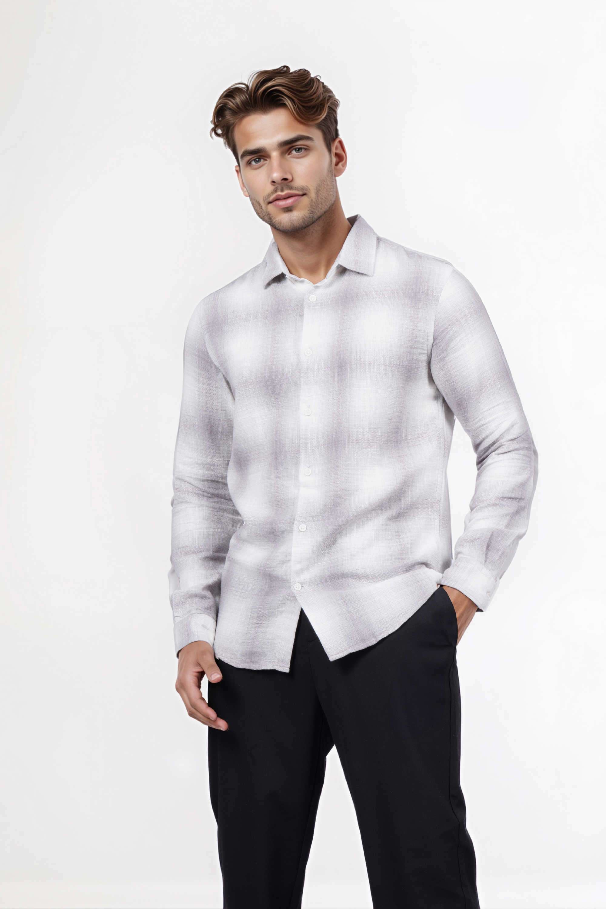 Checks-Cotton-Regular-Fit-Men-s-Casual-Wear-Shirt