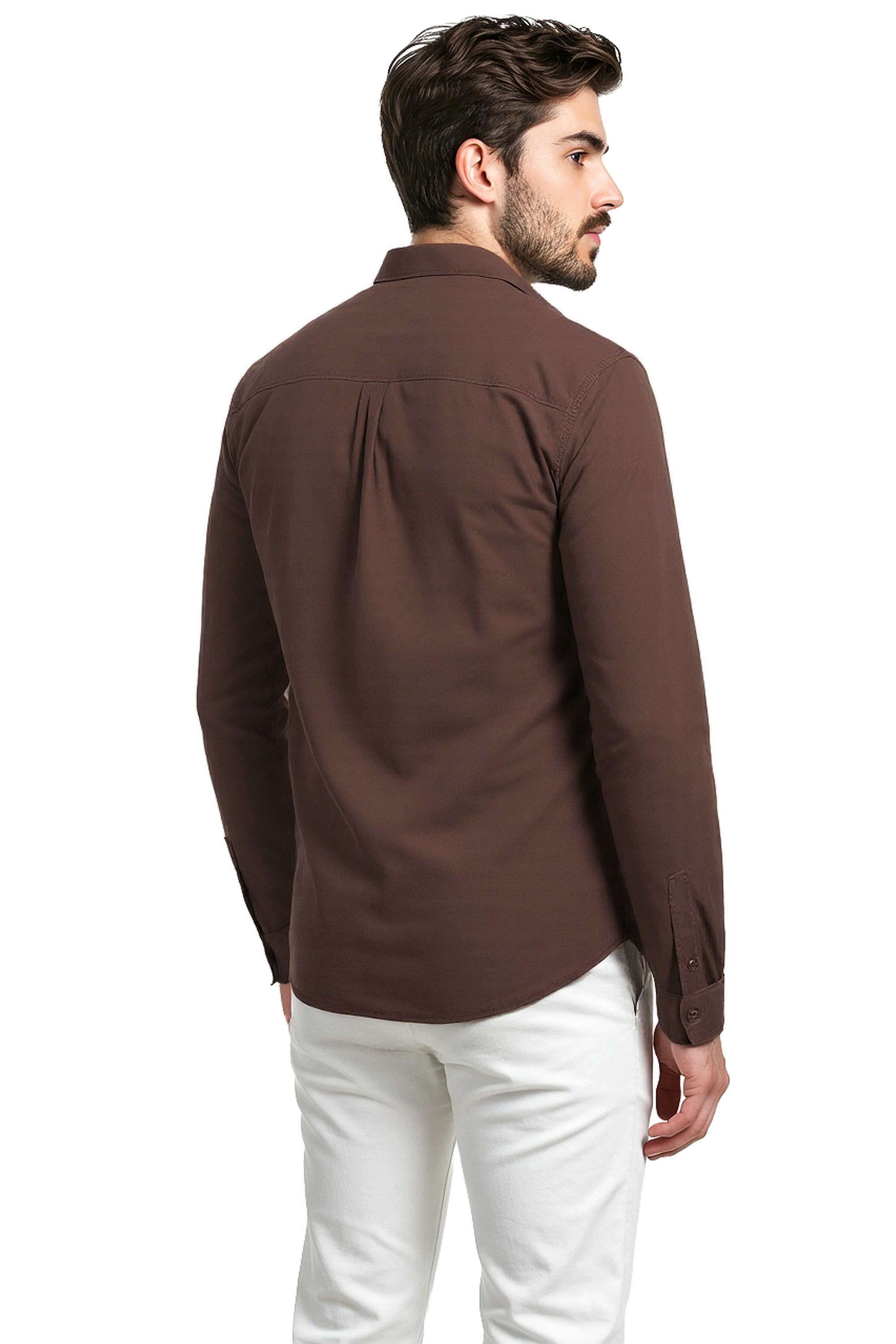 Solid-Cotton-Regular-Fit-Men-s-Casual-Wear-Shirt