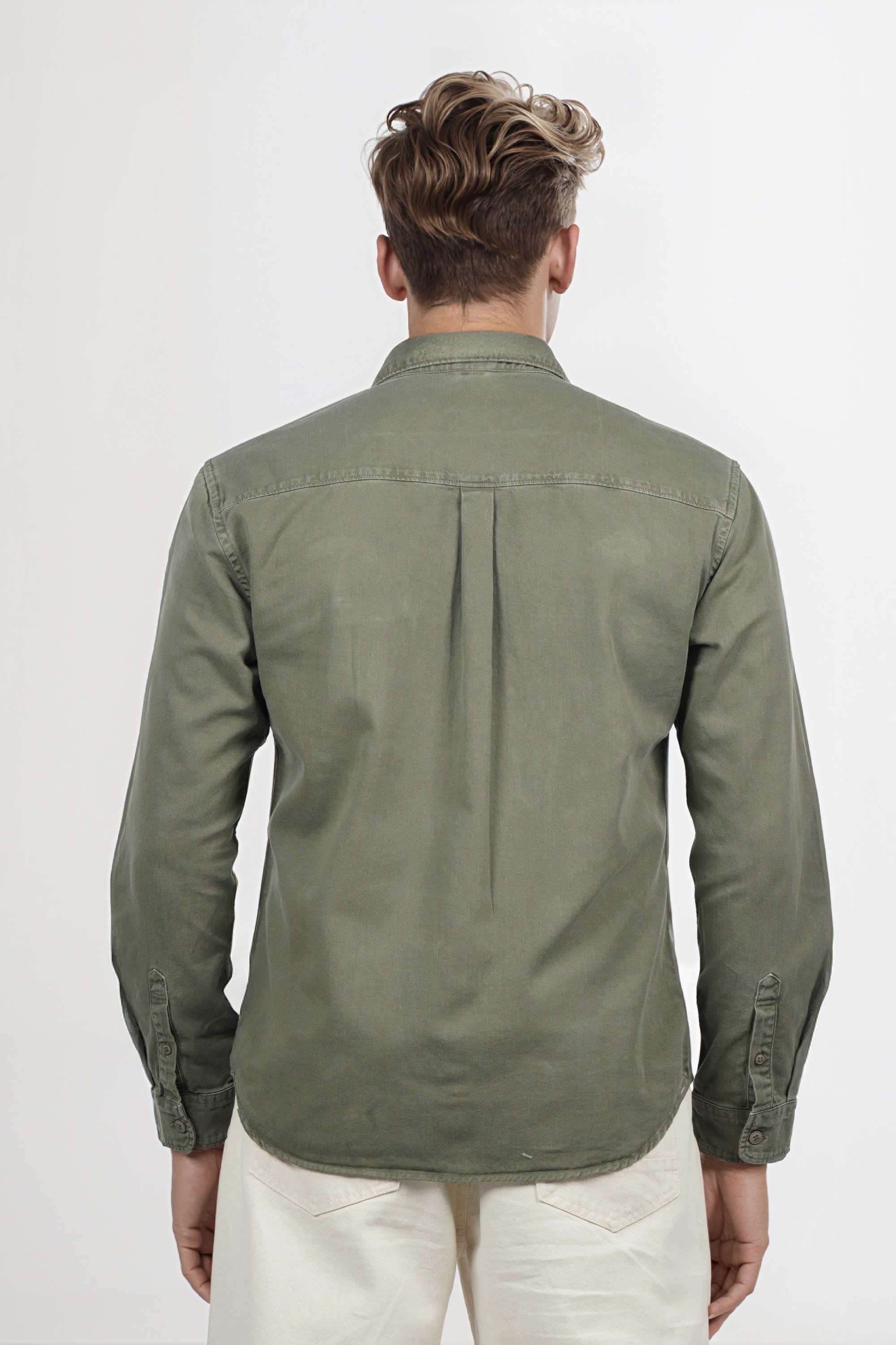 Solid-Cotton-Regular-Fit-Men-s-Casual-Wear-Shirt