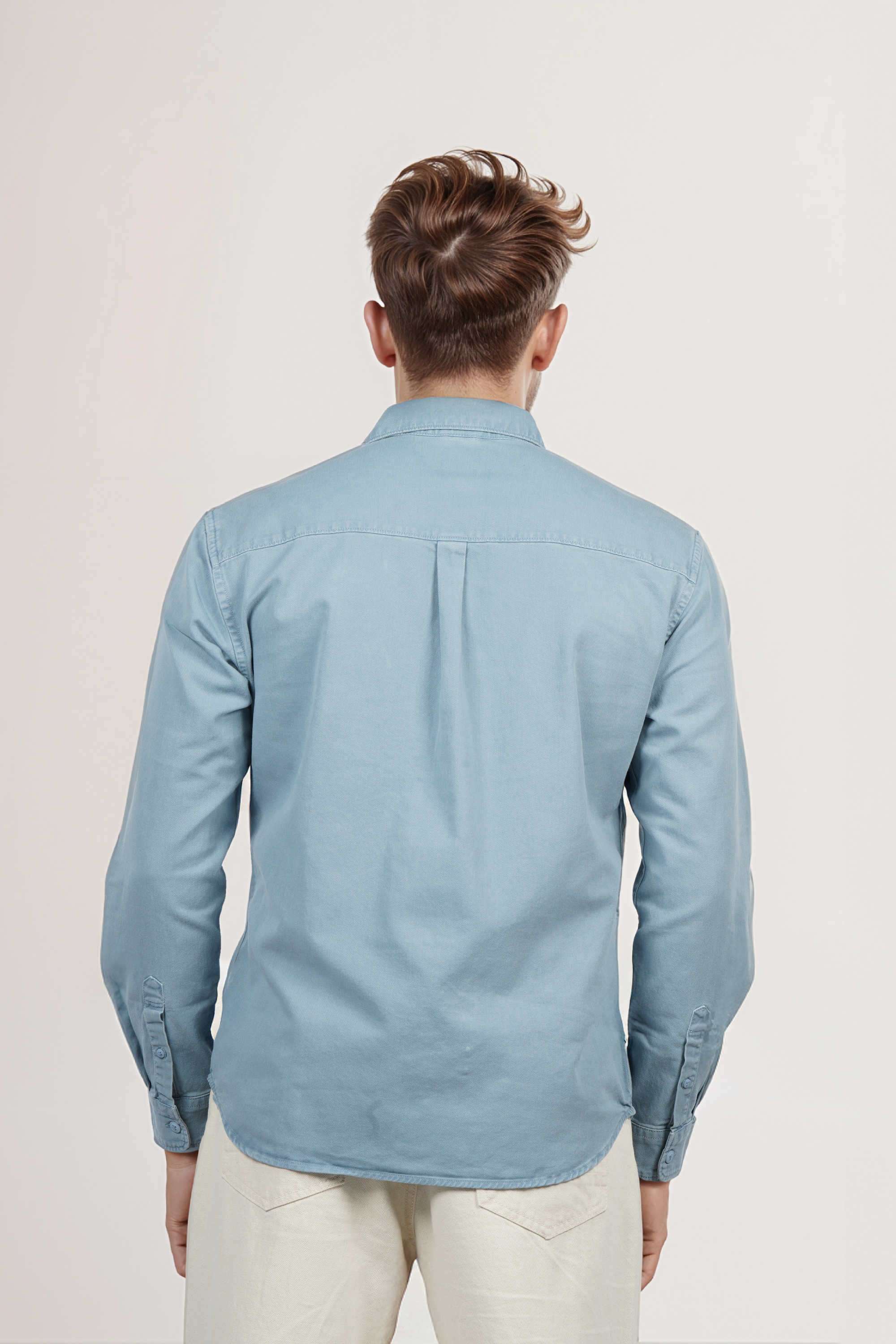 Solid-Cotton-Regular-Fit-Men-s-Casual-Wear-Shirt