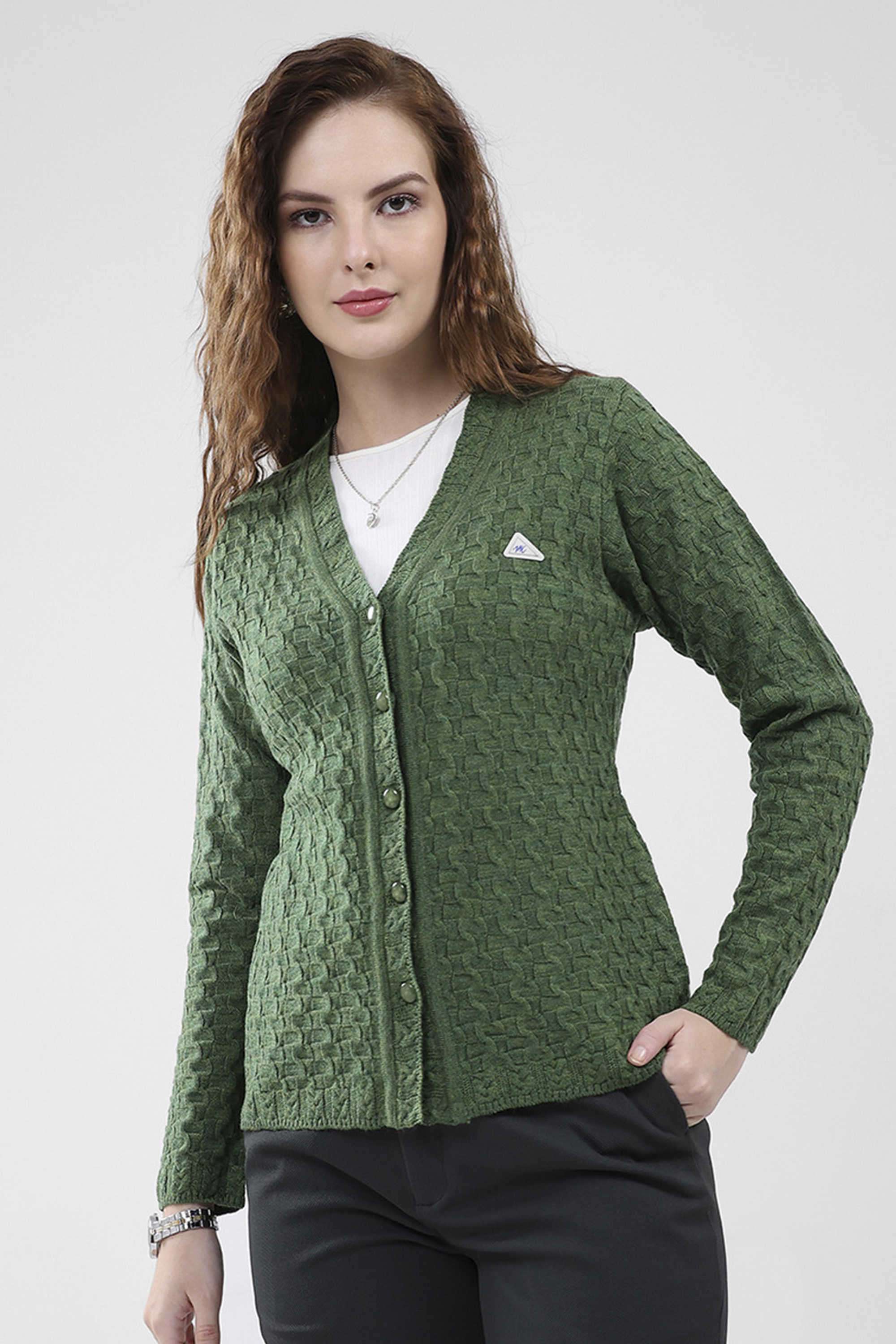 Blended-Fabric-Women-s-Casual-Wear-Cardigan