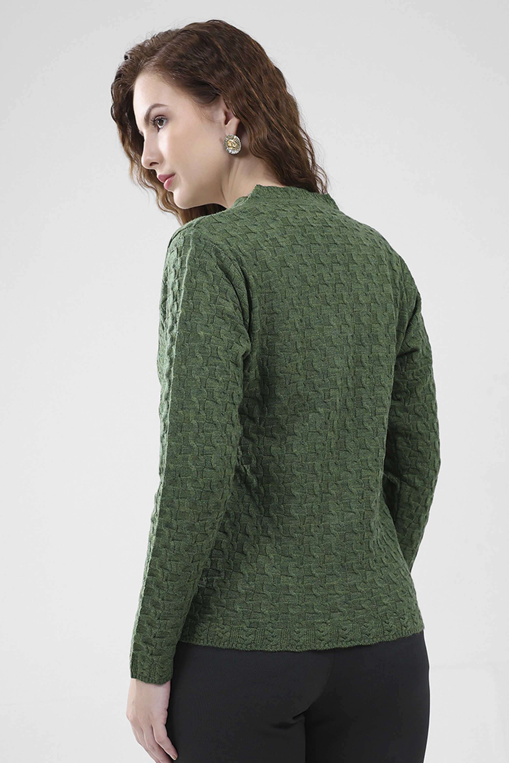 Blended-Fabric-Women-s-Casual-Wear-Cardigan