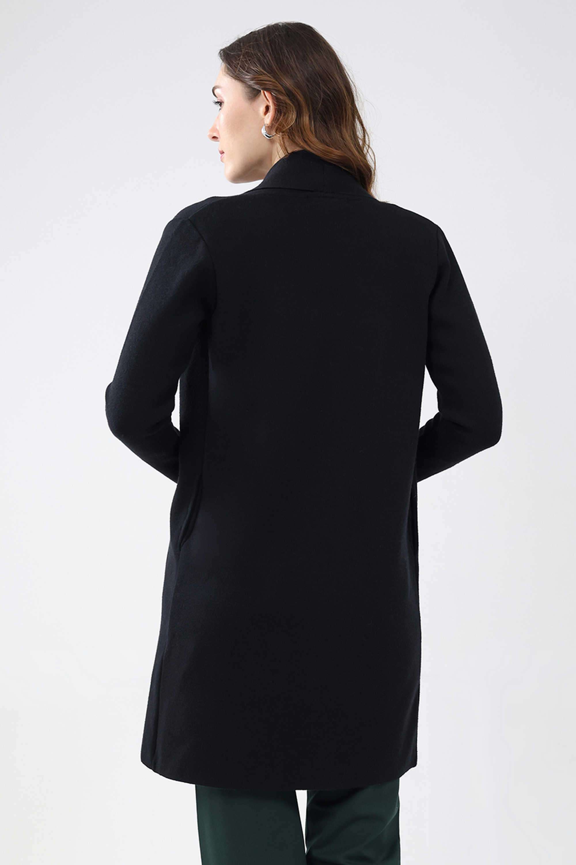 Solid-Blended-Fabric-Women-s-Winter-Wear-Cardigan