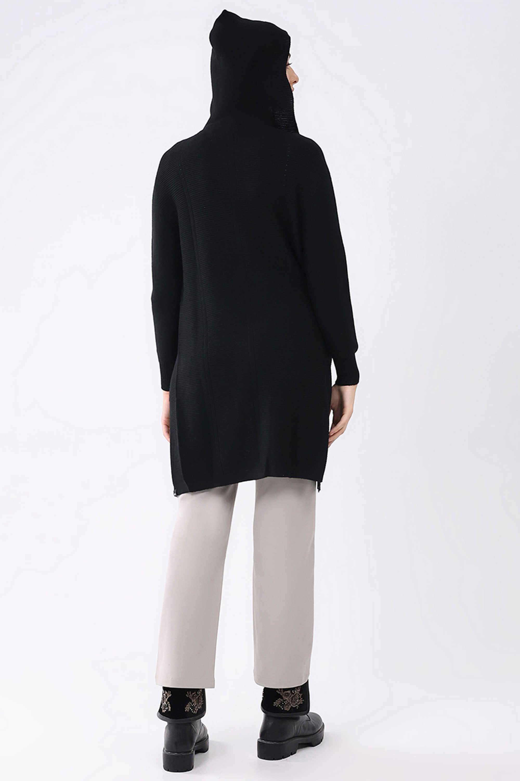 Solid-Blended-Fabric-Women-s-Winter-Wear-Cardigan