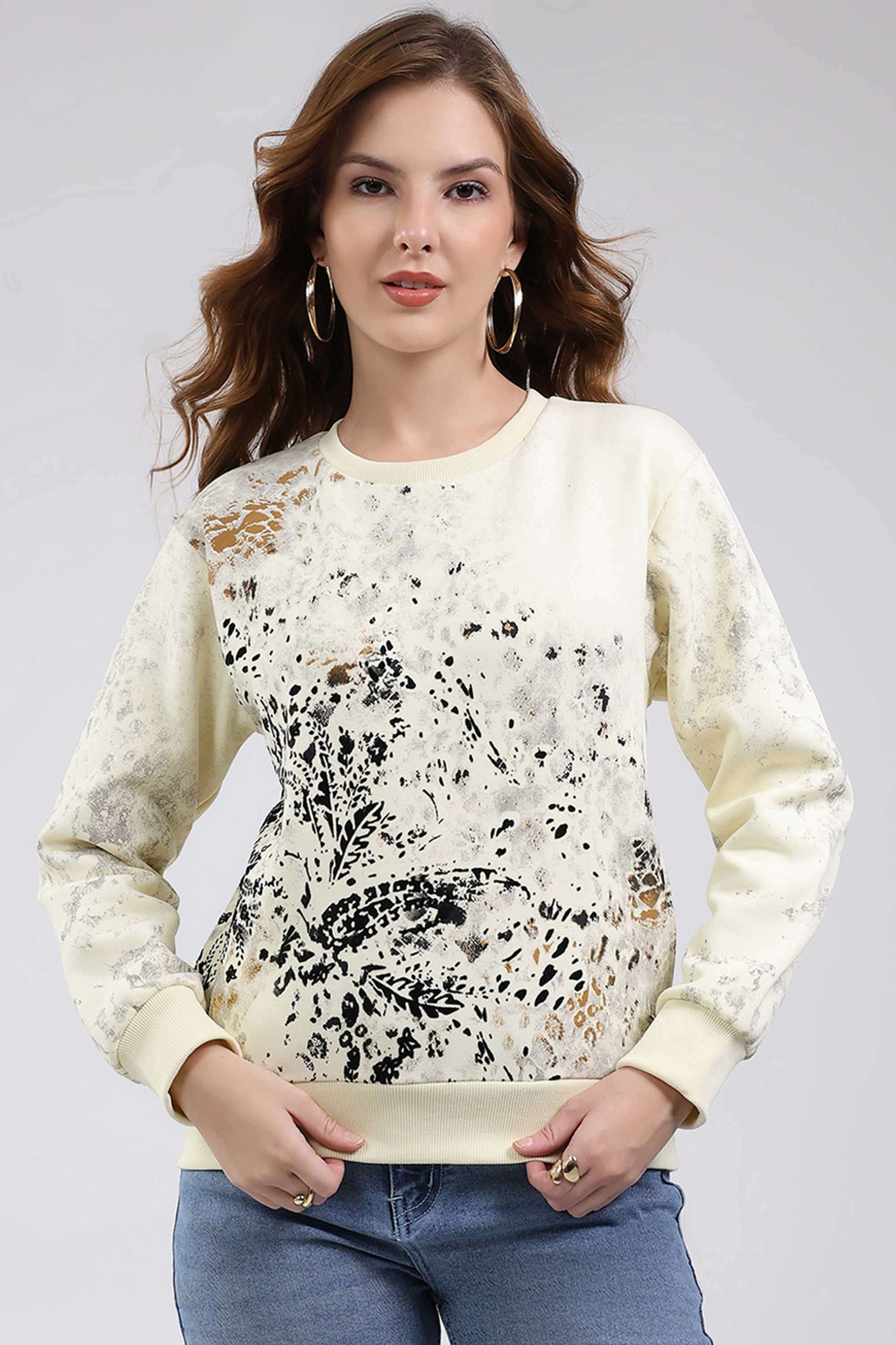 Solid-Blended-Fabric-Women-s-Winter-Wear-Sweatshirt