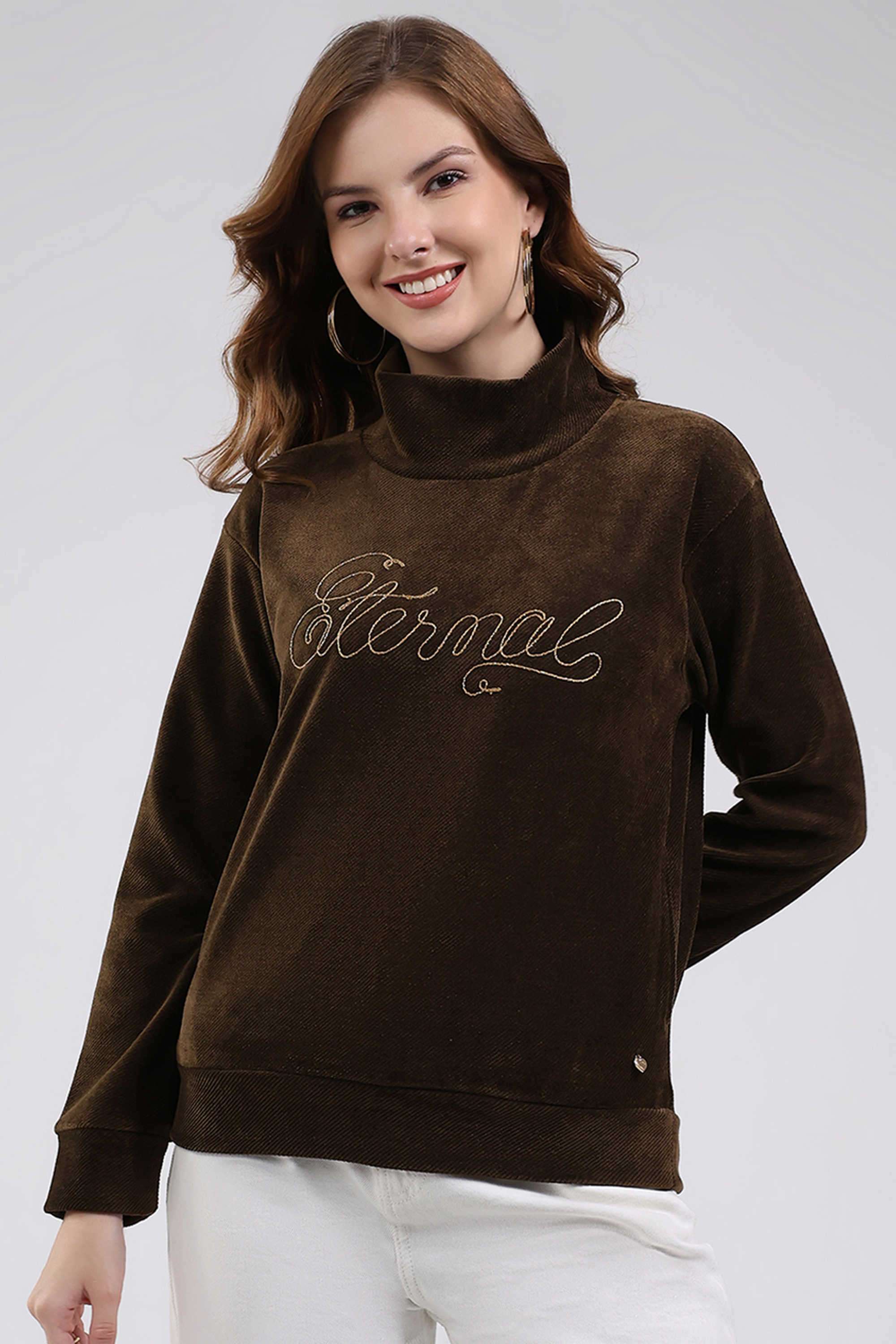 Solid-Blended-Fabric-Women-s-Winter-Wear-Sweatshirt