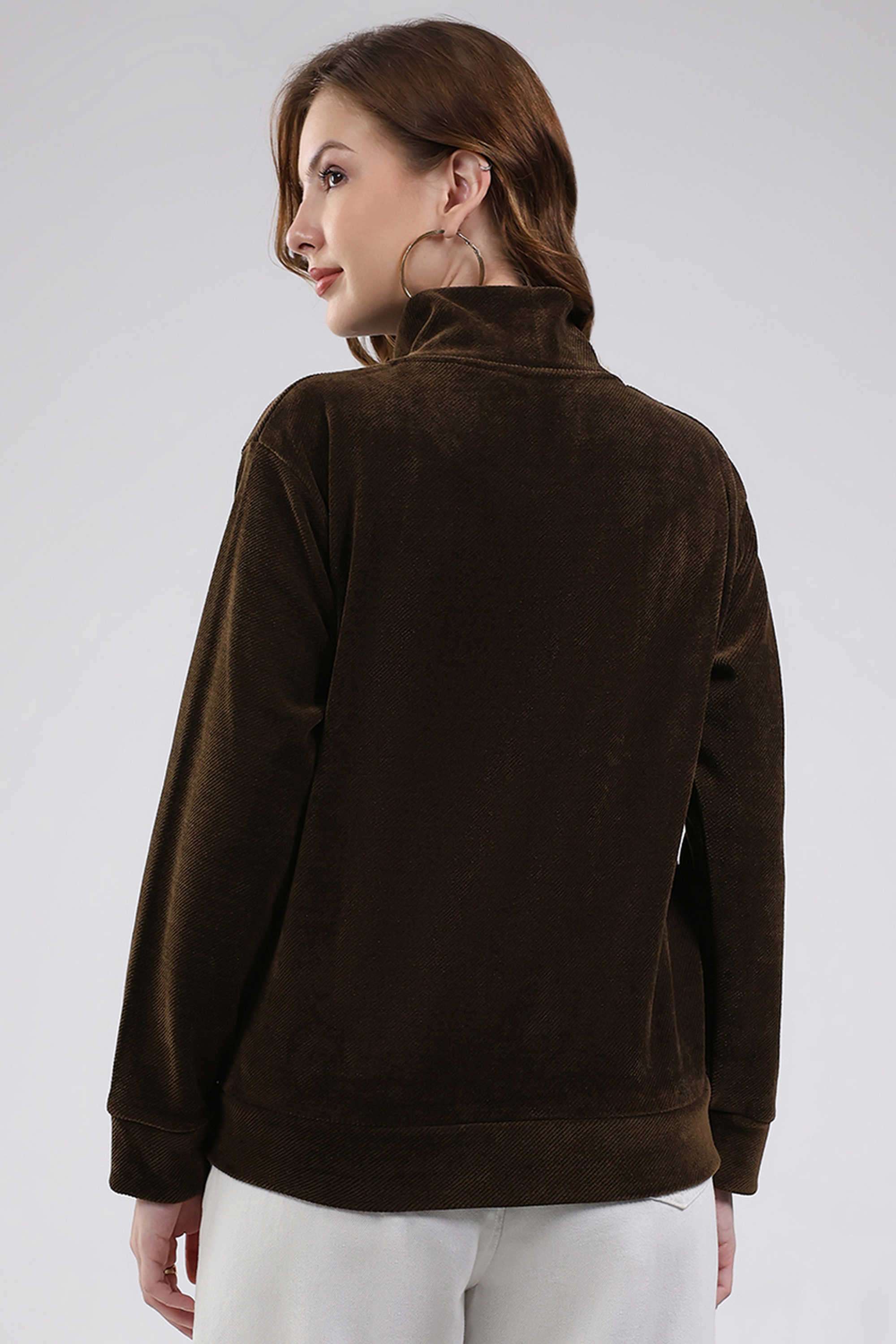 Solid-Blended-Fabric-Women-s-Winter-Wear-Sweatshirt