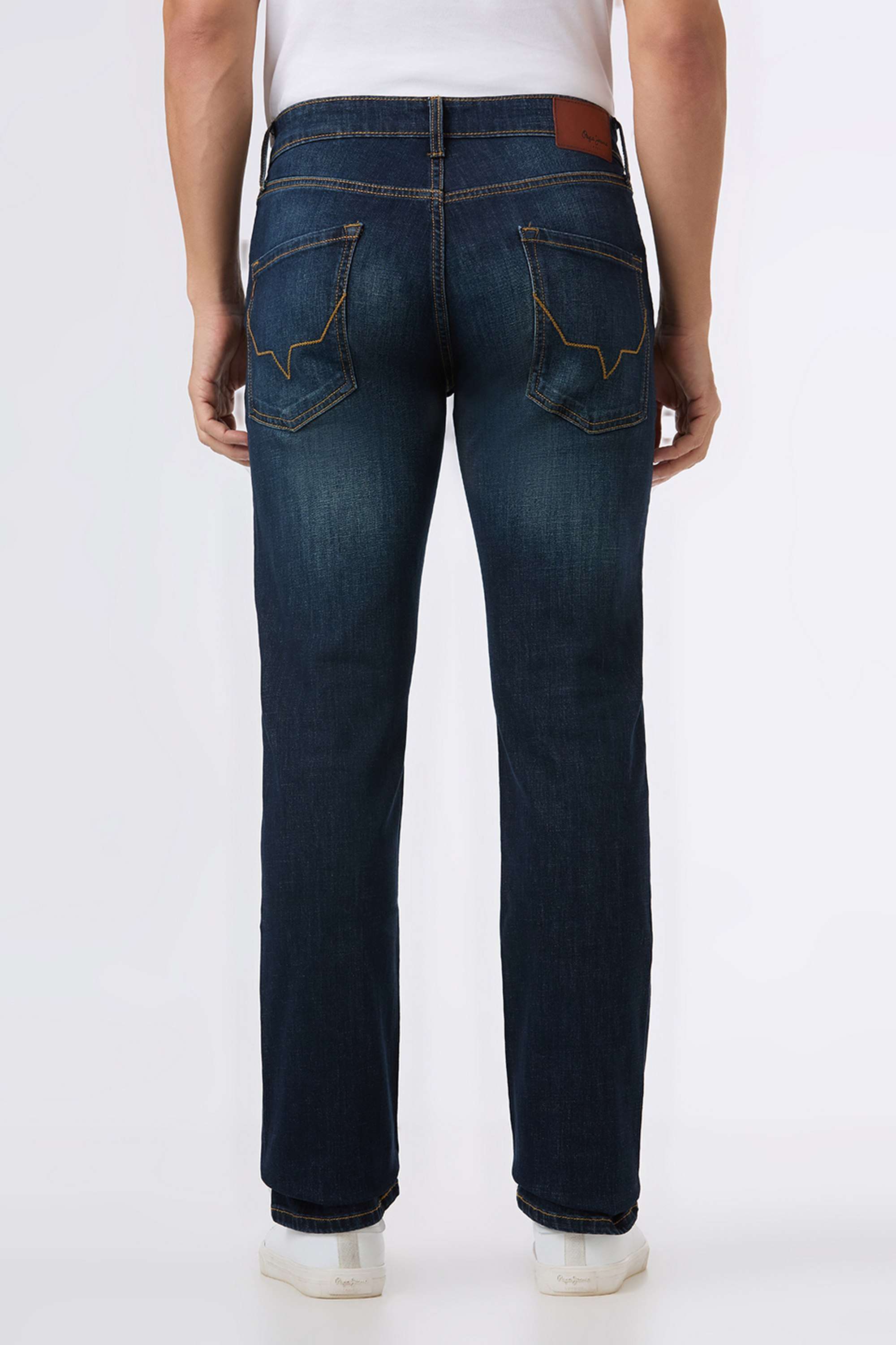 Solid-Cotton-Blend-Straight-Fit-Men-s-Jeans