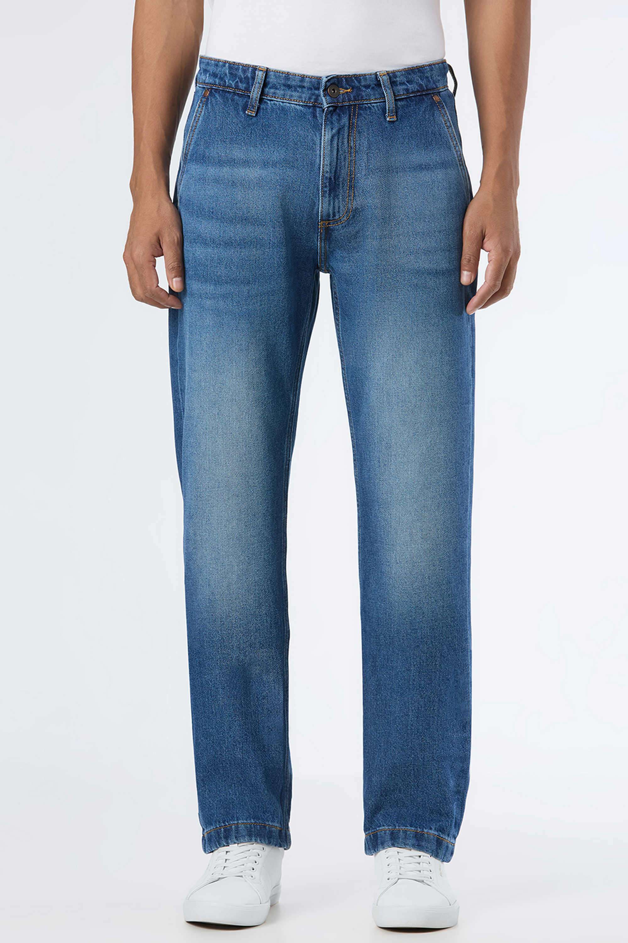 Light-Wash-Cotton-Slim-Fit-Men-Jeans