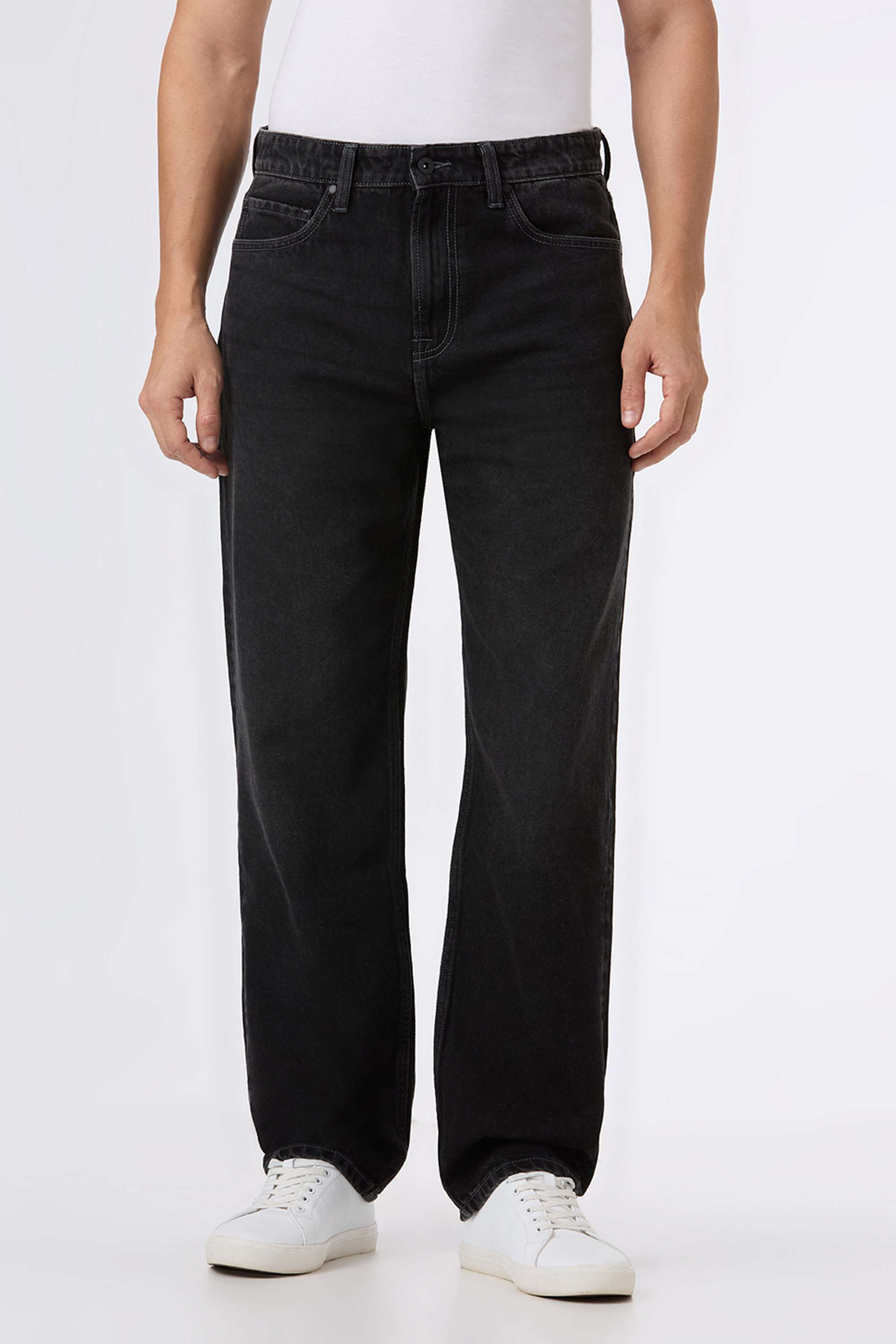 Solid-Cotton-Wide-Leg-Fit-Men-s-Jeans