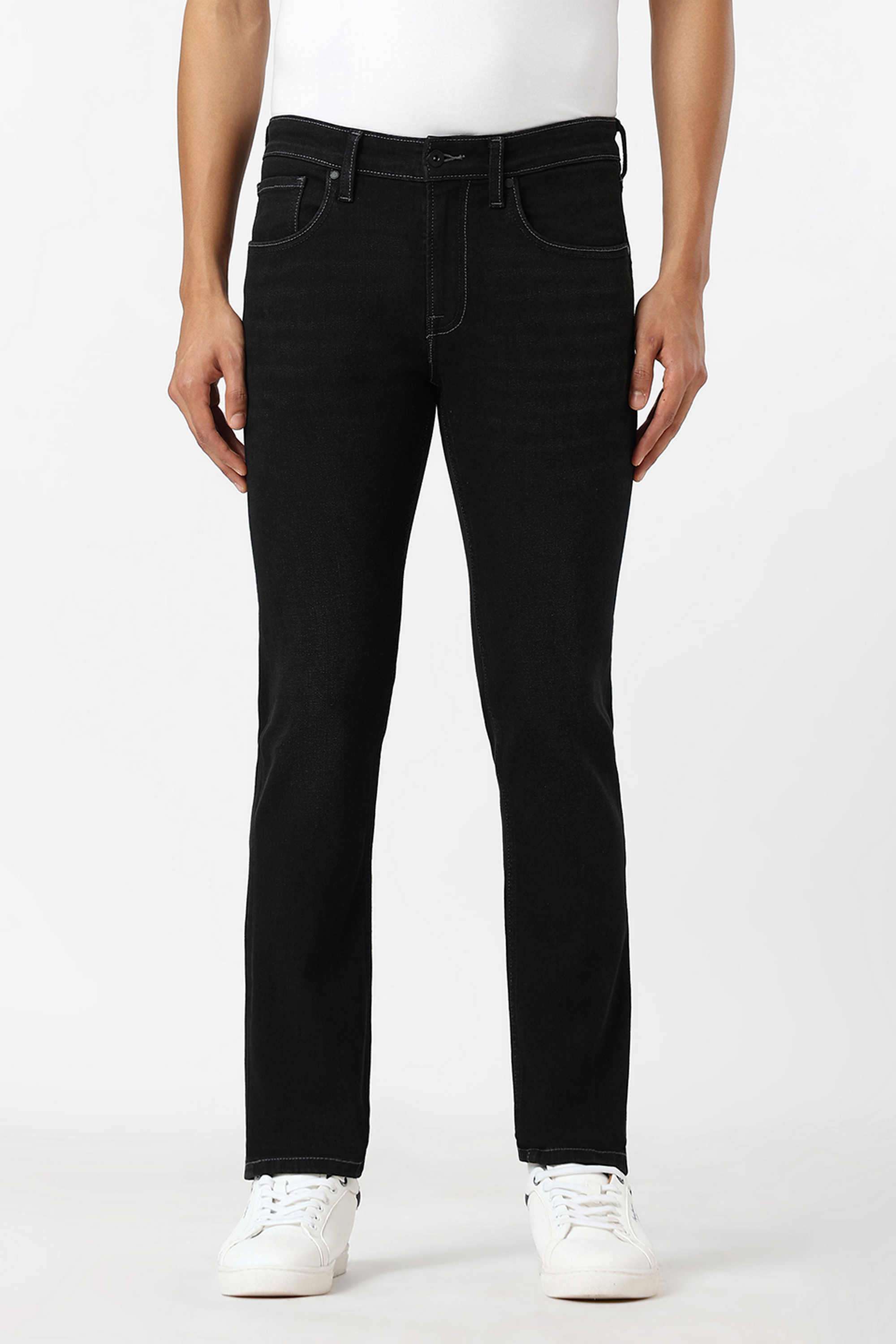 Light-Wash-Poly-Cotton-Slim-Fit-Men-Jeans