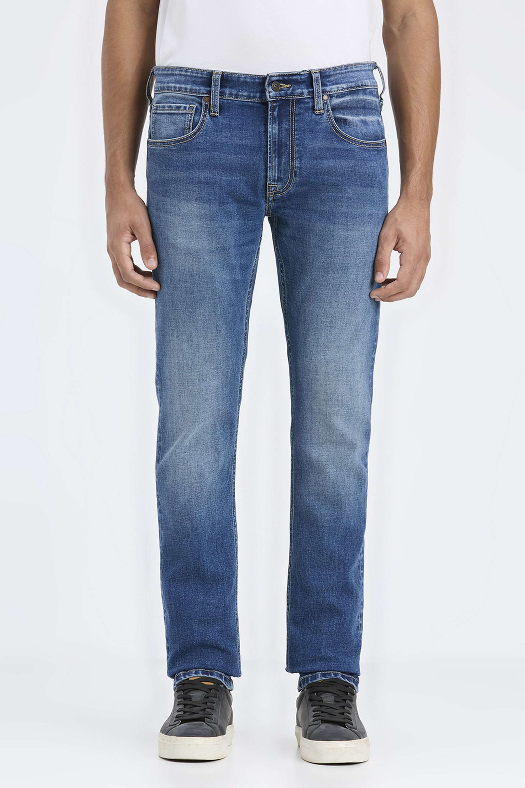 Solid-Cotton-Blend-Slim-Fit-Men-s-Jeans