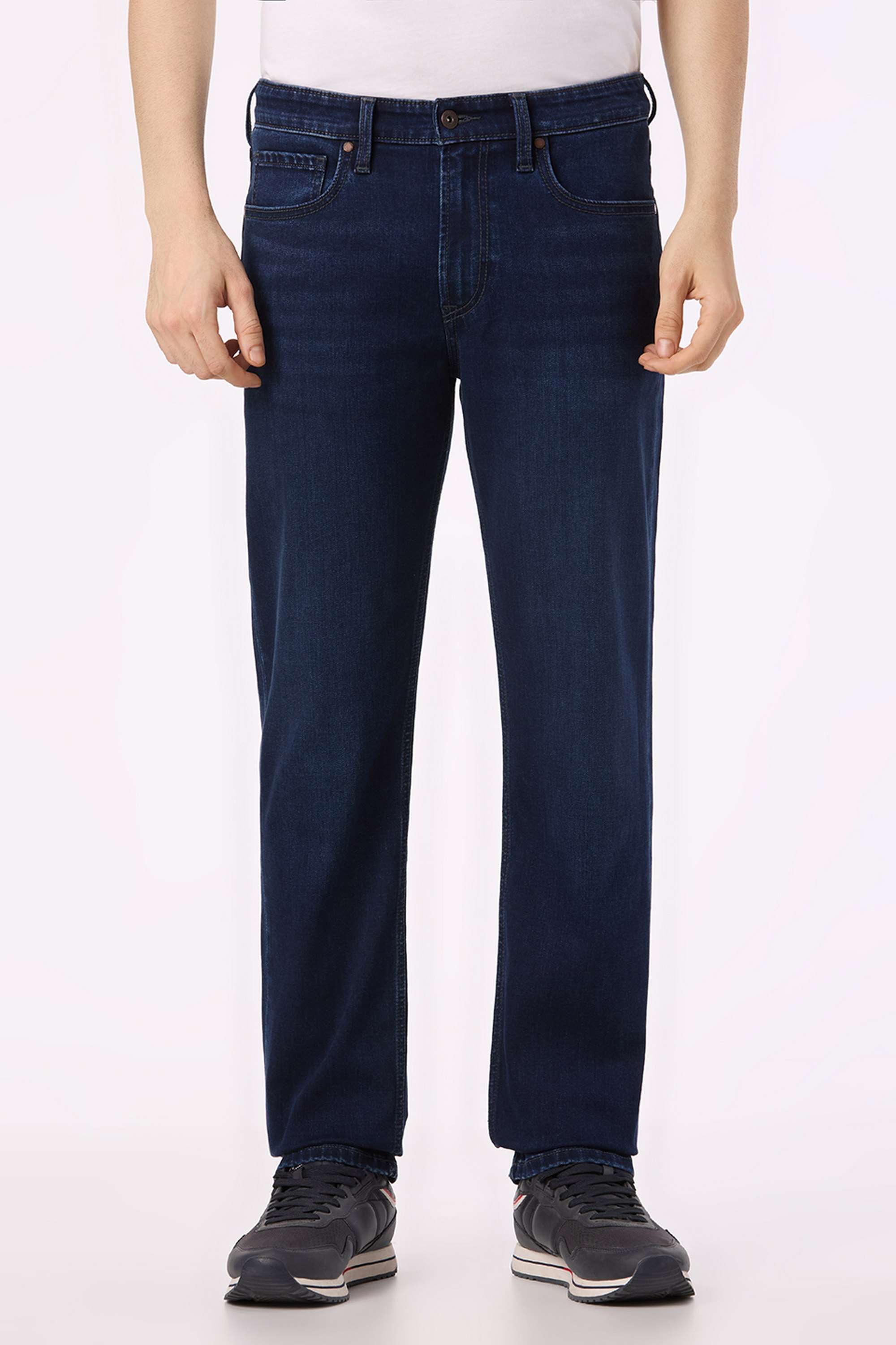 Solid-Cotton-Blend-Regular-Fit-Men-s-Jeans