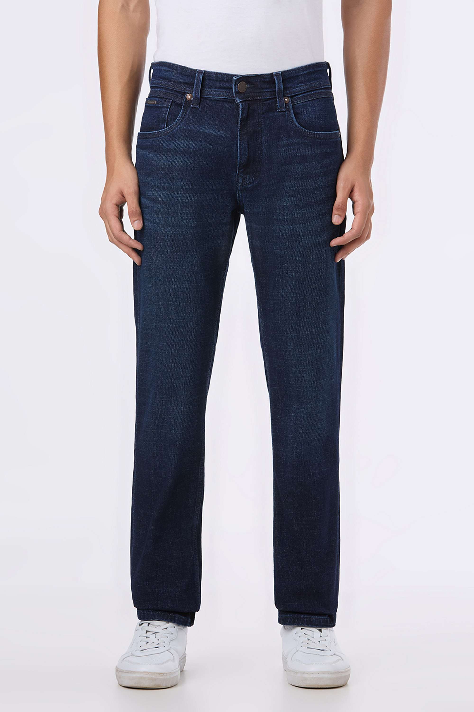 Solid-Cotton-Blend-Regular-Fit-Men-s-Jeans