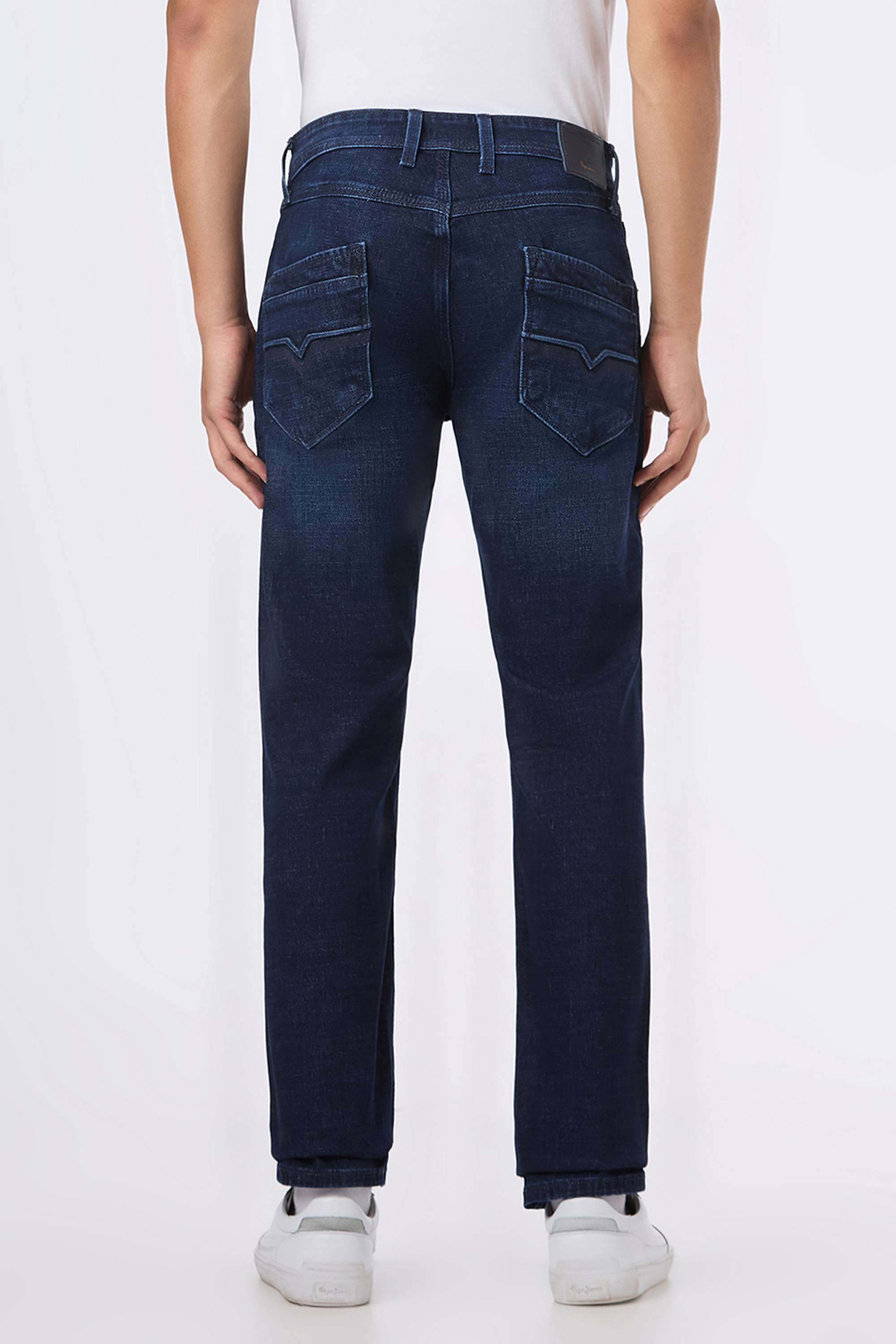 Solid-Cotton-Blend-Regular-Fit-Men-s-Jeans