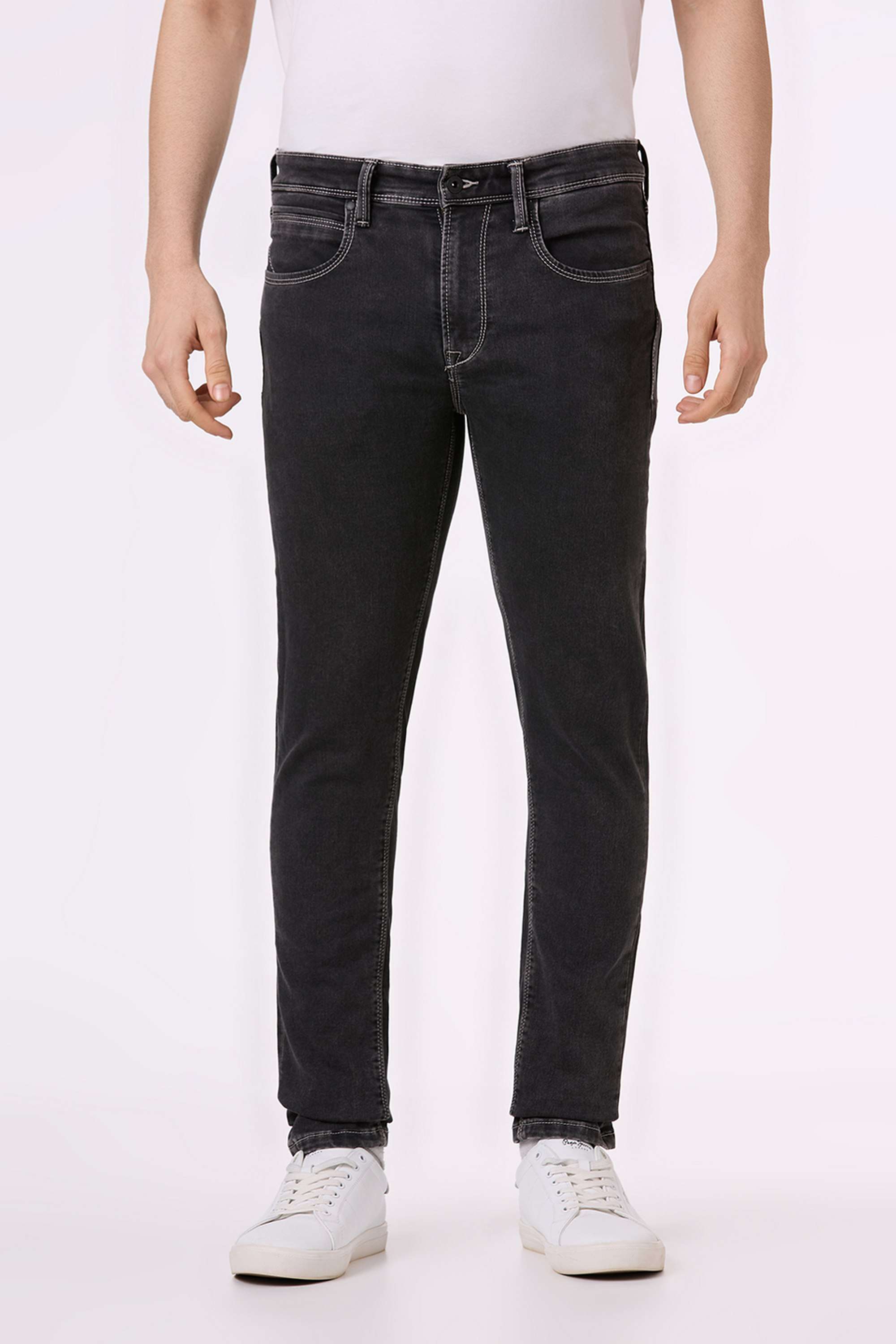 Solid-Cotton-Blend-Regular-Fit-Men-s-Jeans