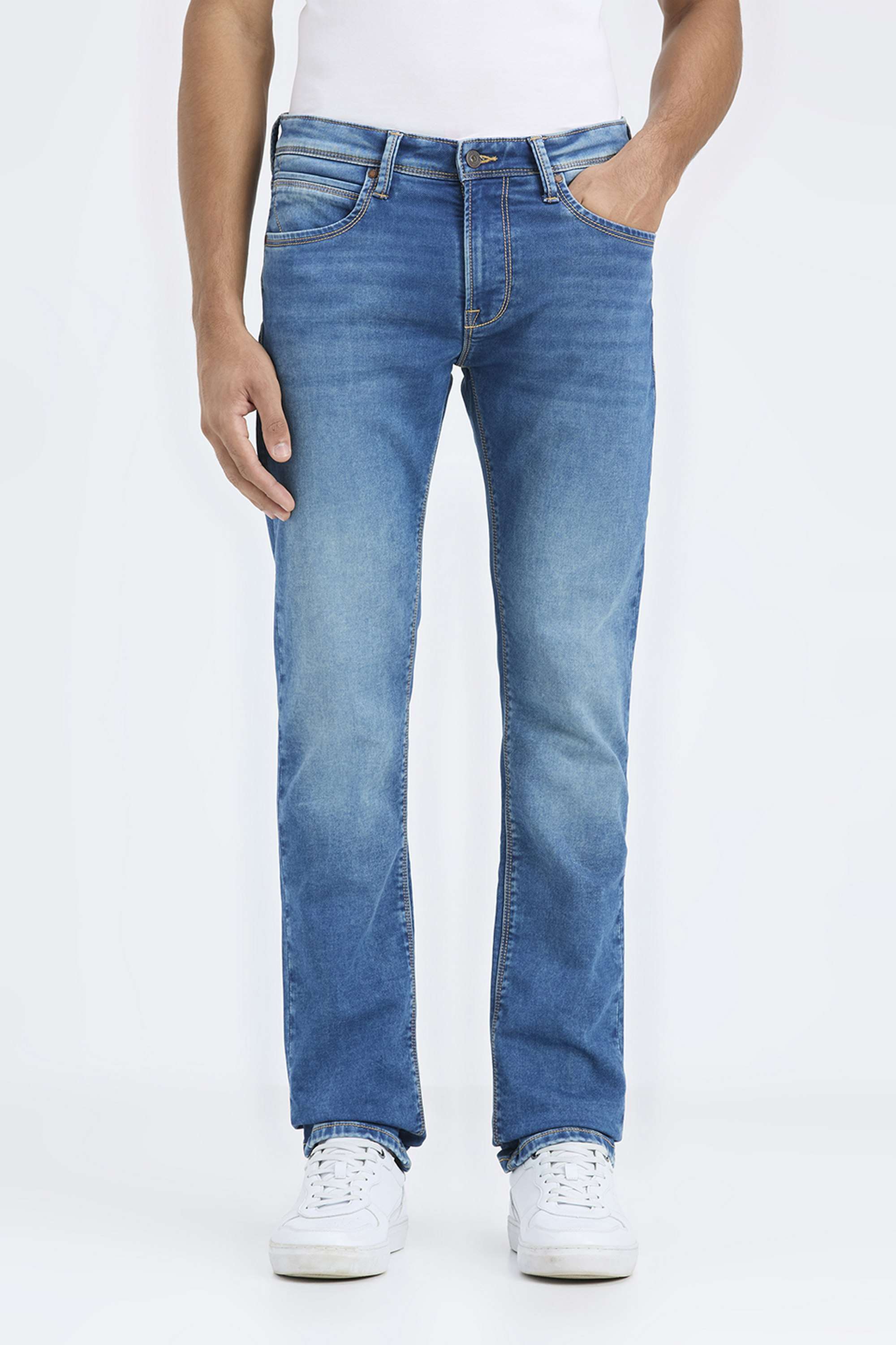 Solid-Cotton-Blend-Slim-Fit-Men-s-Jeans