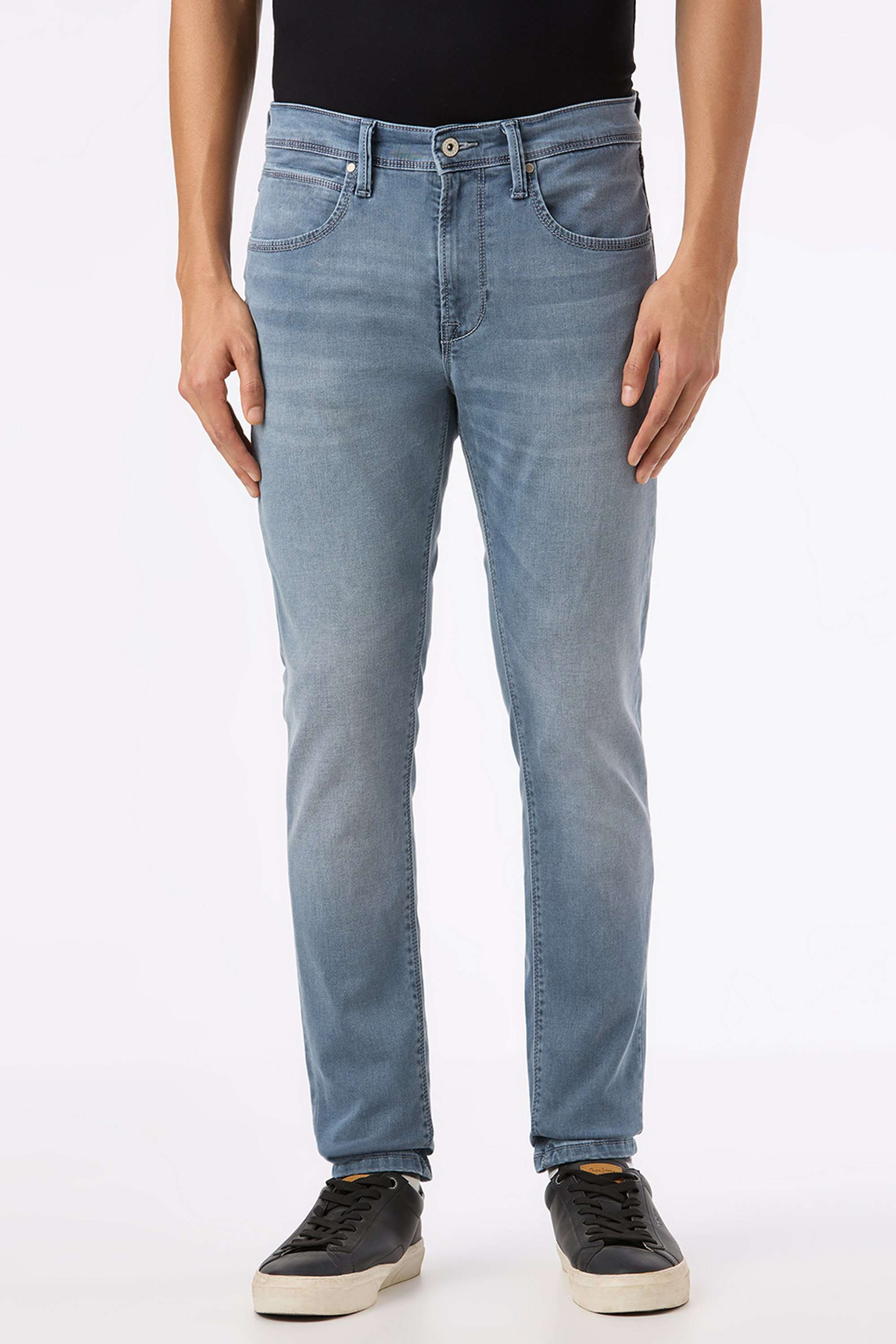 Solid-Cotton-Blend-Regular-Fit-Men-s-Jeans